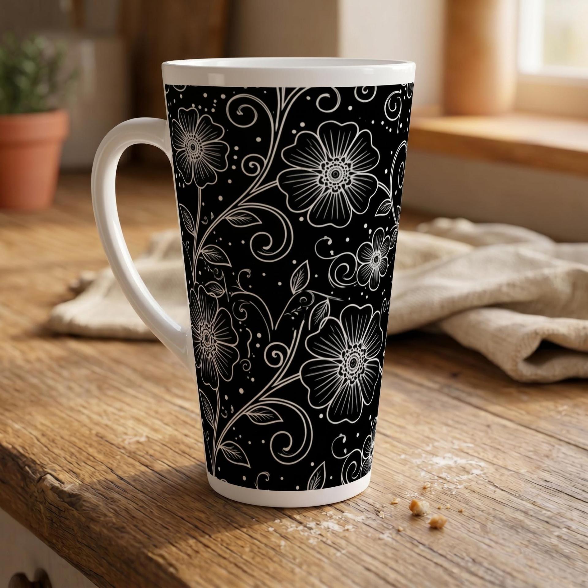 Latte 17oz Ceramic Mug - Coffee or Tea Cup, Extra Tall