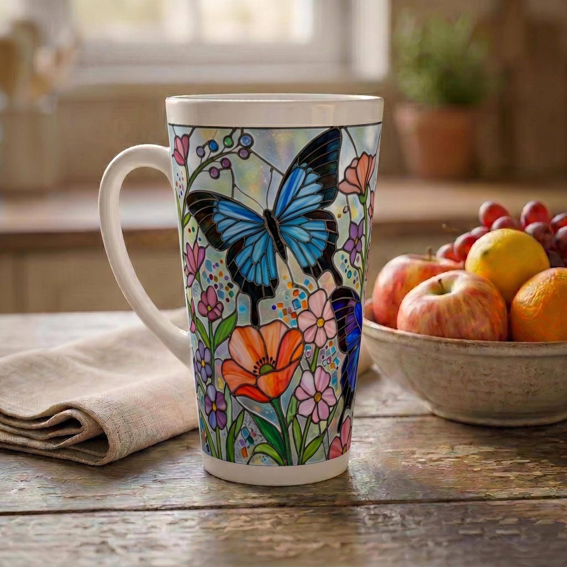 Latte 17oz Ceramic Mug - Coffee or Tea Cup, Extra Tall