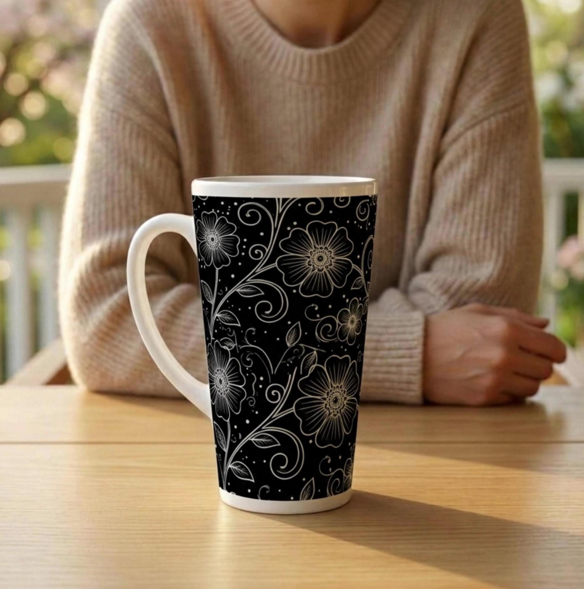 Latte 17oz Ceramic Mug - Coffee or Tea Cup, Extra Tall