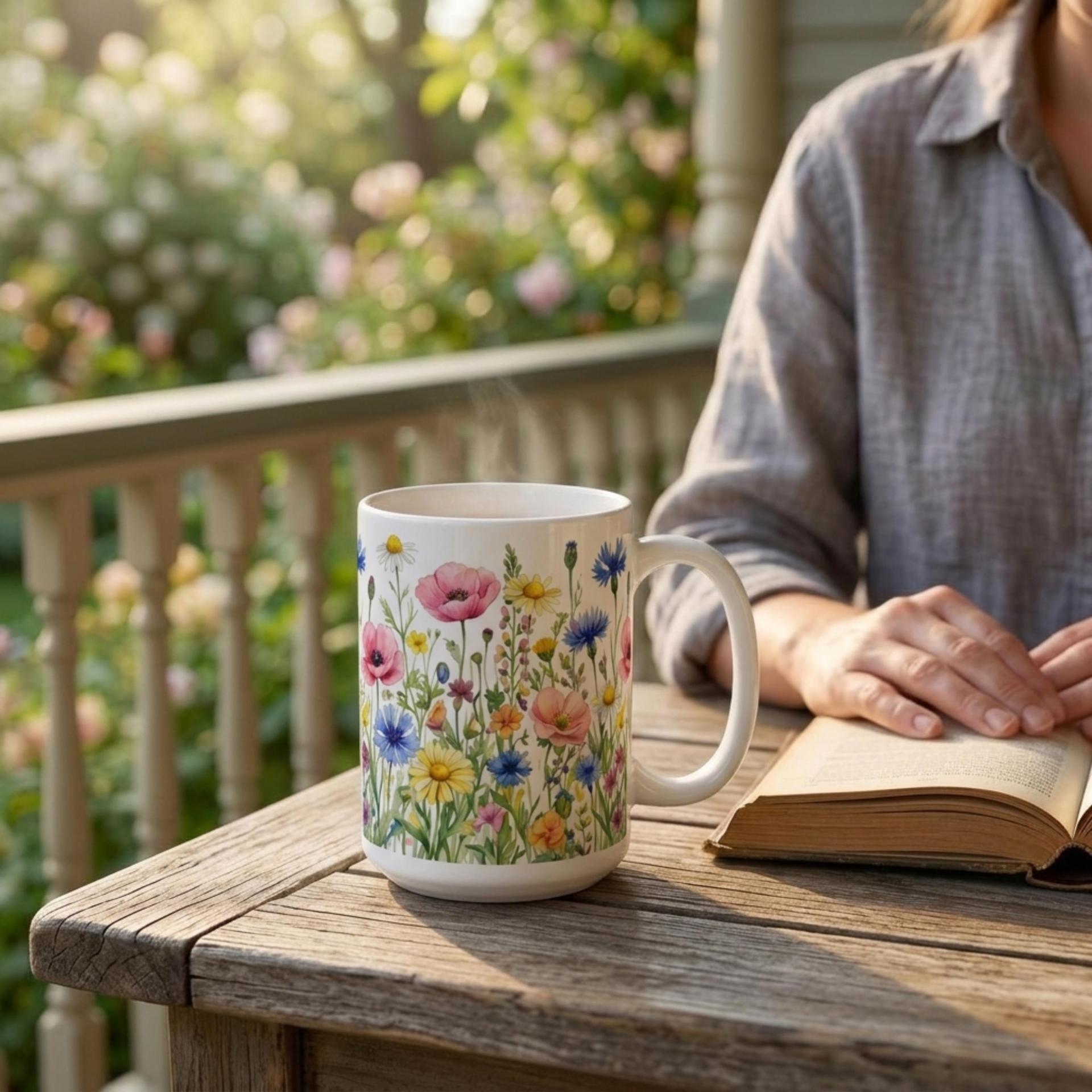 Floral Cups -  Large and Small Ceramic Mugs