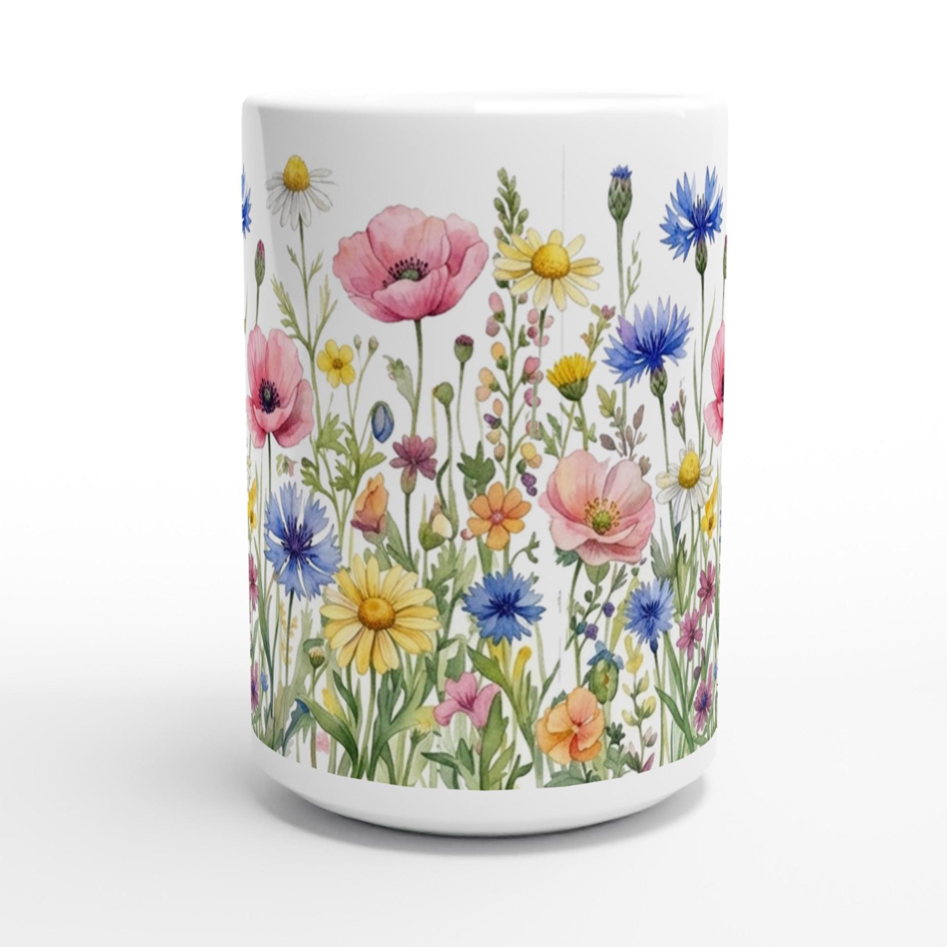 Floral Cups -  Large and Small Ceramic Mugs
