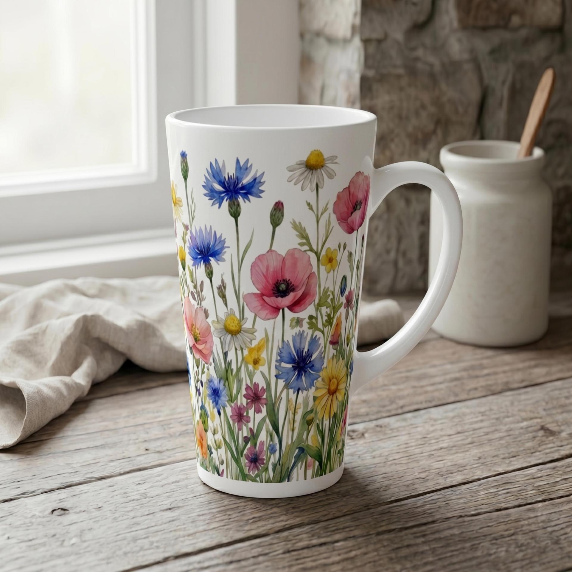 Latte 17oz Ceramic Mug - Coffee or Tea Cup, Extra Tall