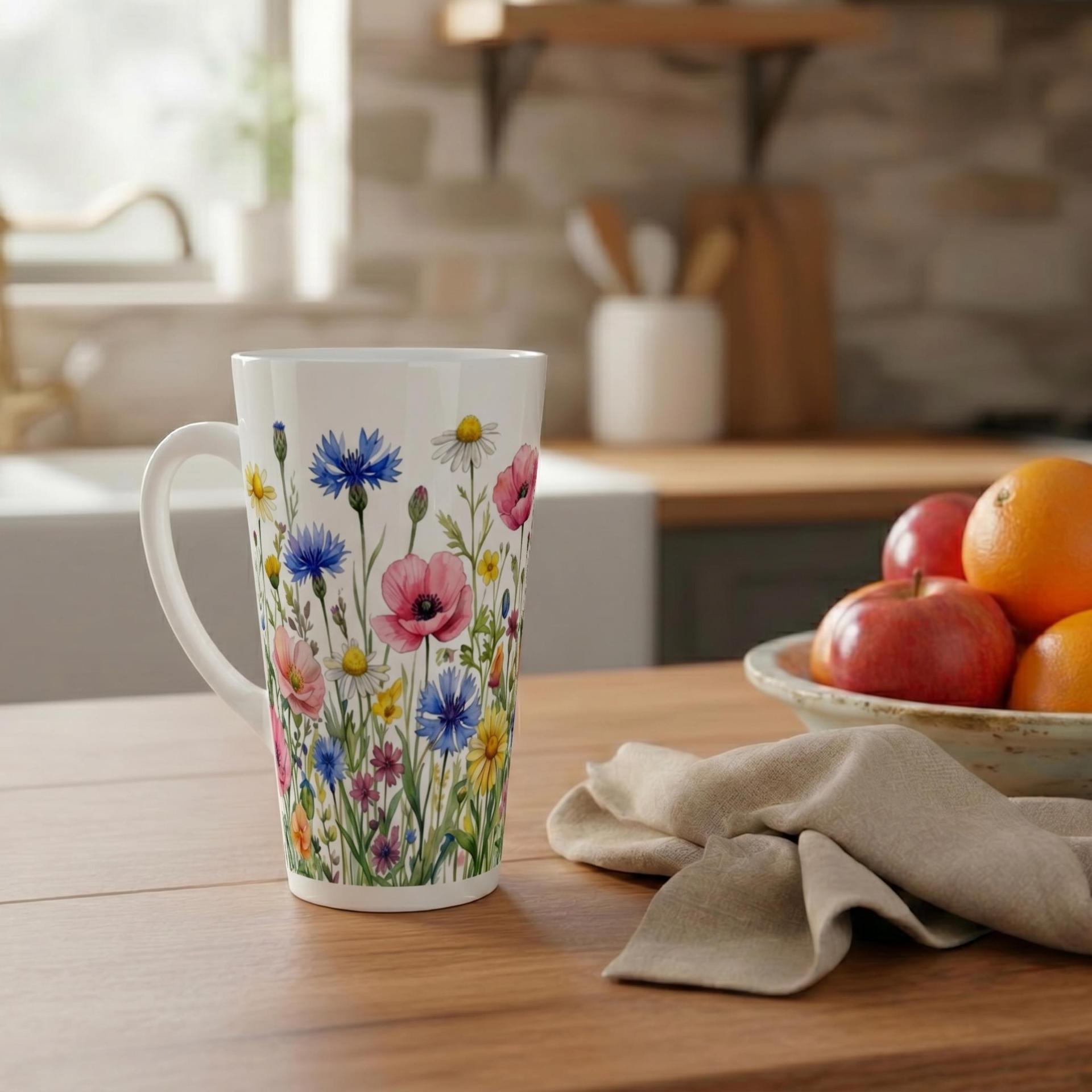 Latte 17oz Ceramic Mug - Coffee or Tea Cup, Extra Tall