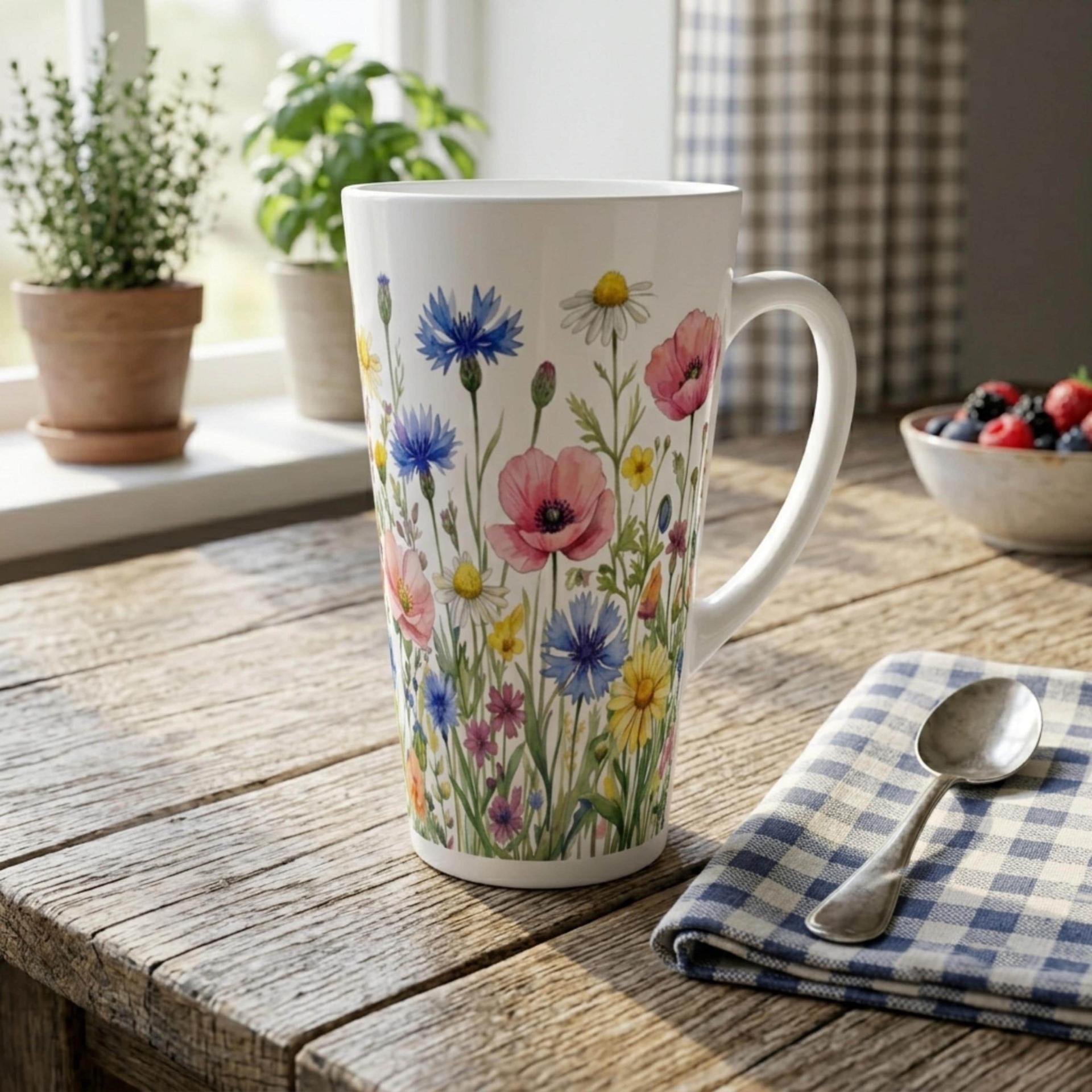 Latte 17oz Ceramic Mug - Coffee or Tea Cup, Extra Tall