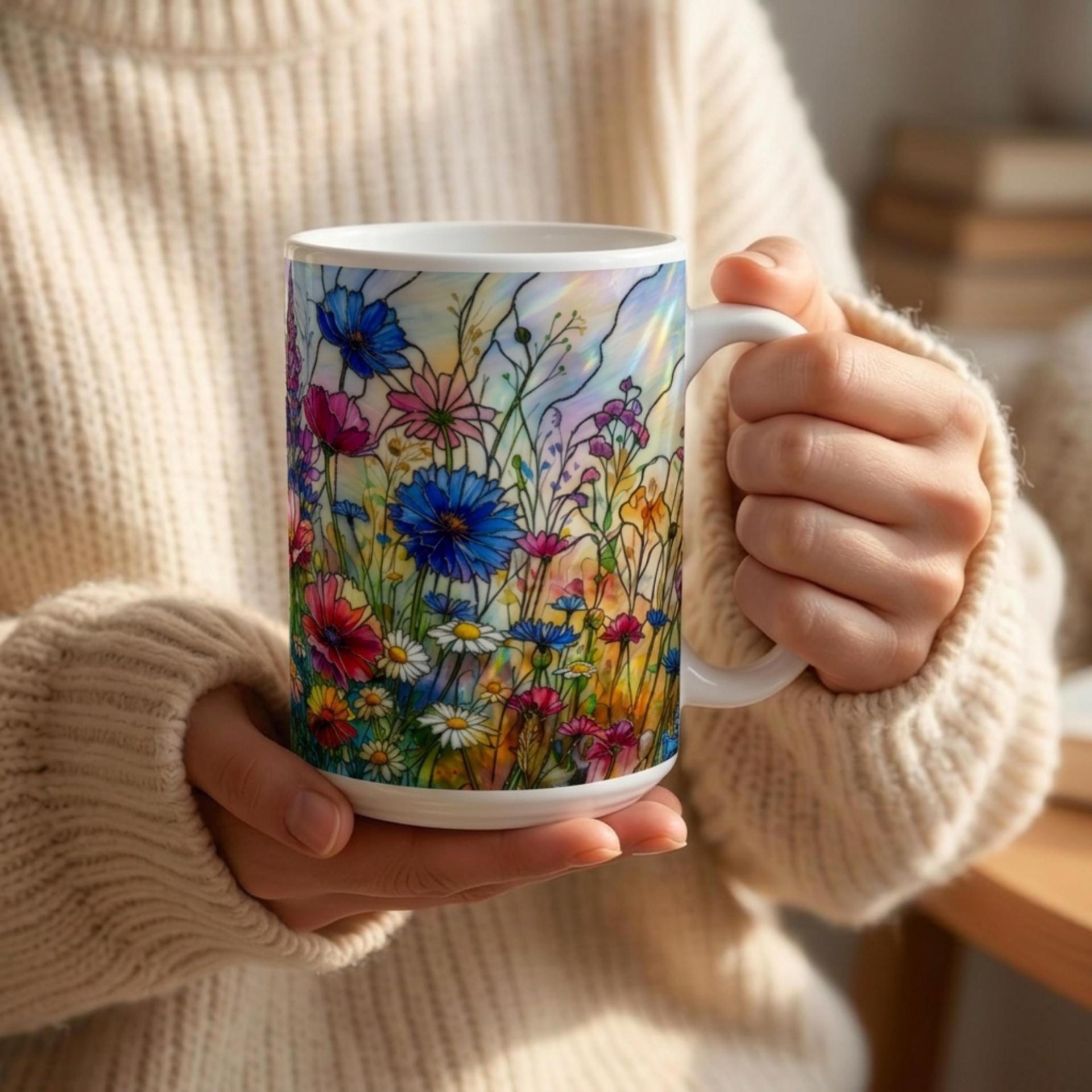 Floral Cup Set - Wildflowers - Large and Small Cups Set