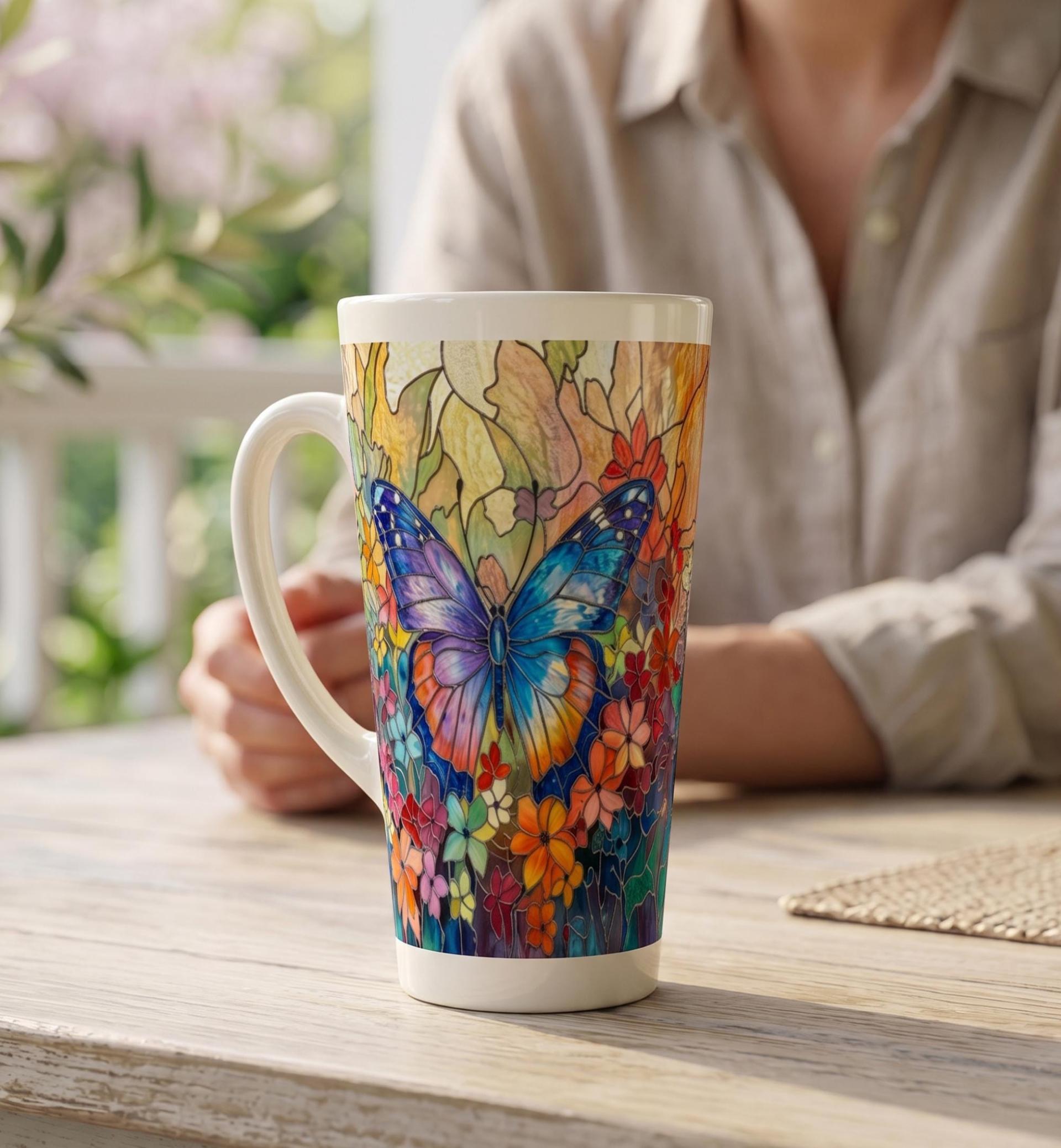 Latte 17oz Ceramic Mug - Coffee or Tea Cup, Extra Tall