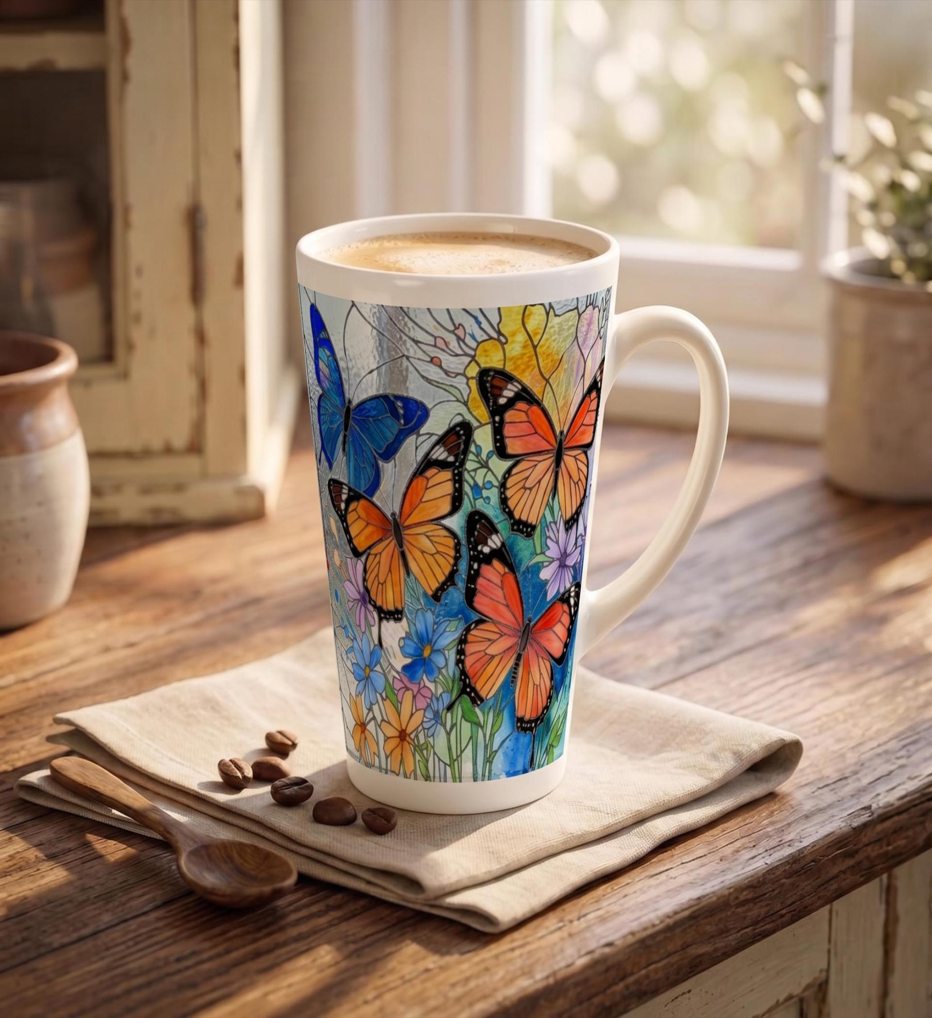 Latte 17oz Ceramic Mug - Coffee or Tea Cup, Extra Tall