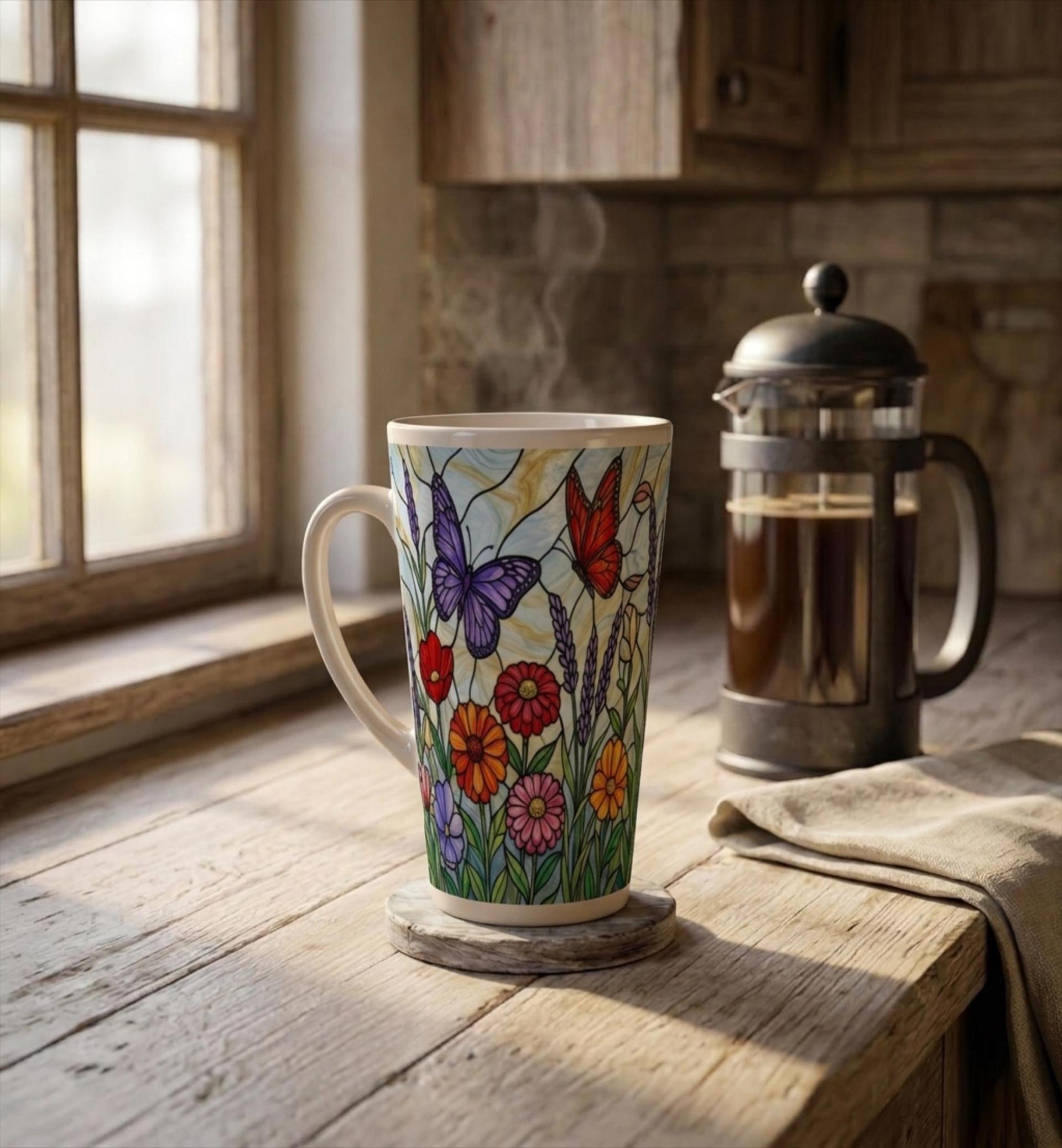 Latte 17oz Ceramic Mug - Coffee or Tea Cup, Extra Tall