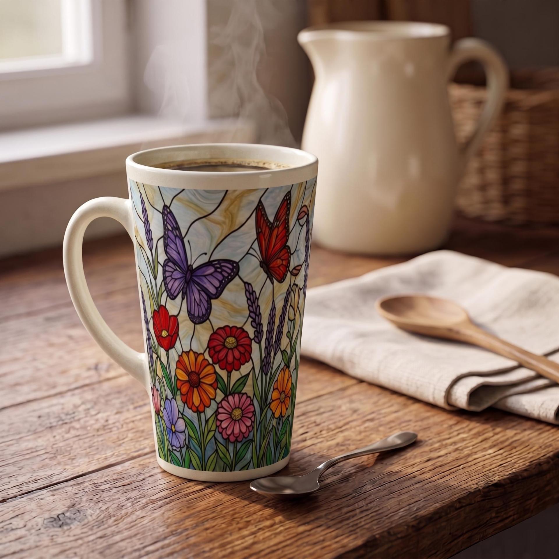 Latte 17oz Ceramic Mug - Coffee or Tea Cup, Extra Tall