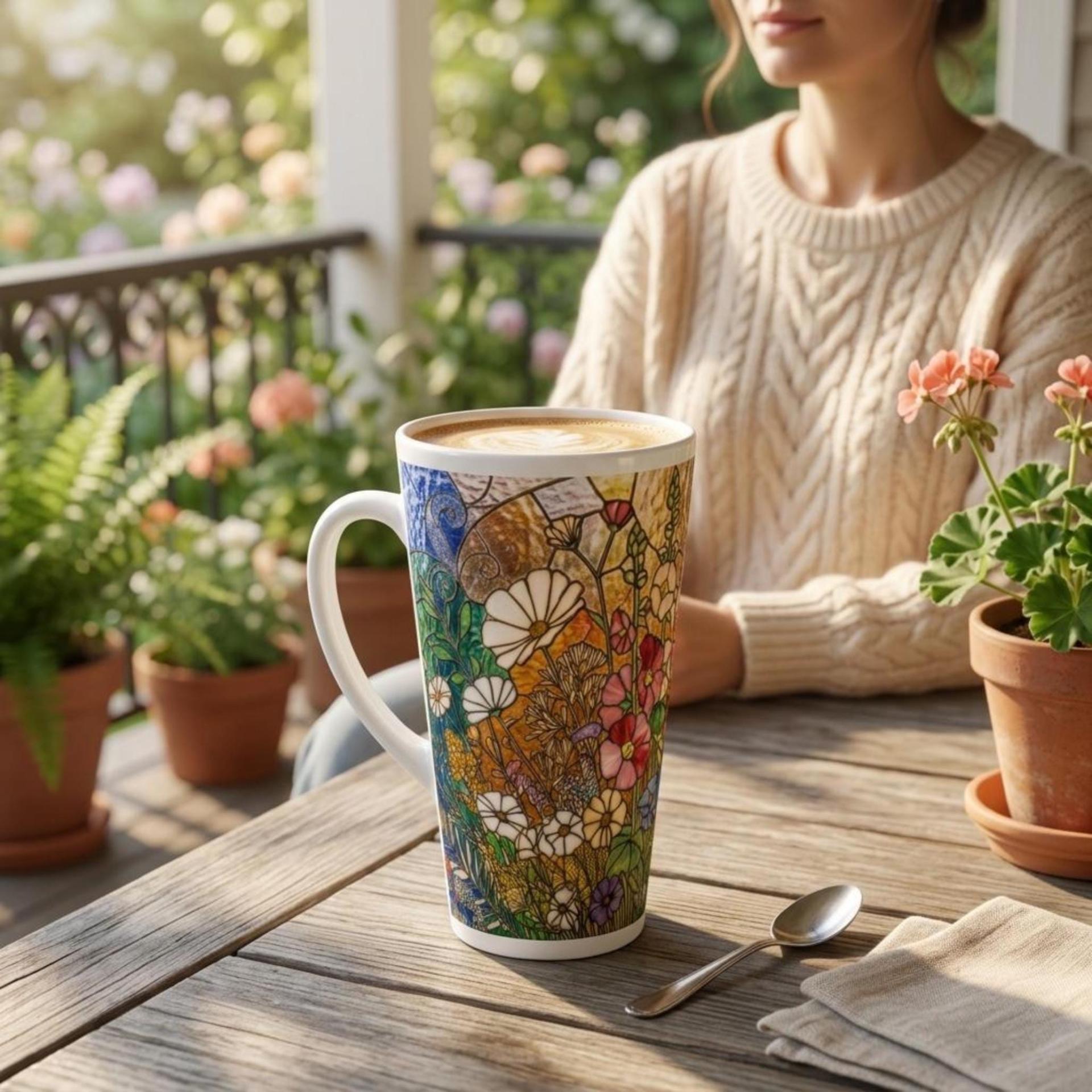 Latte 17oz Ceramic Mug - Coffee or Tea Cup, Extra Tall