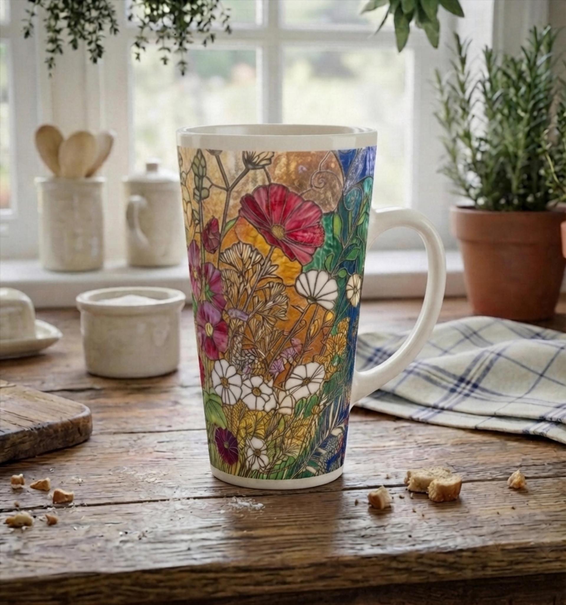 Latte 17oz Ceramic Mug - Coffee or Tea Cup, Extra Tall