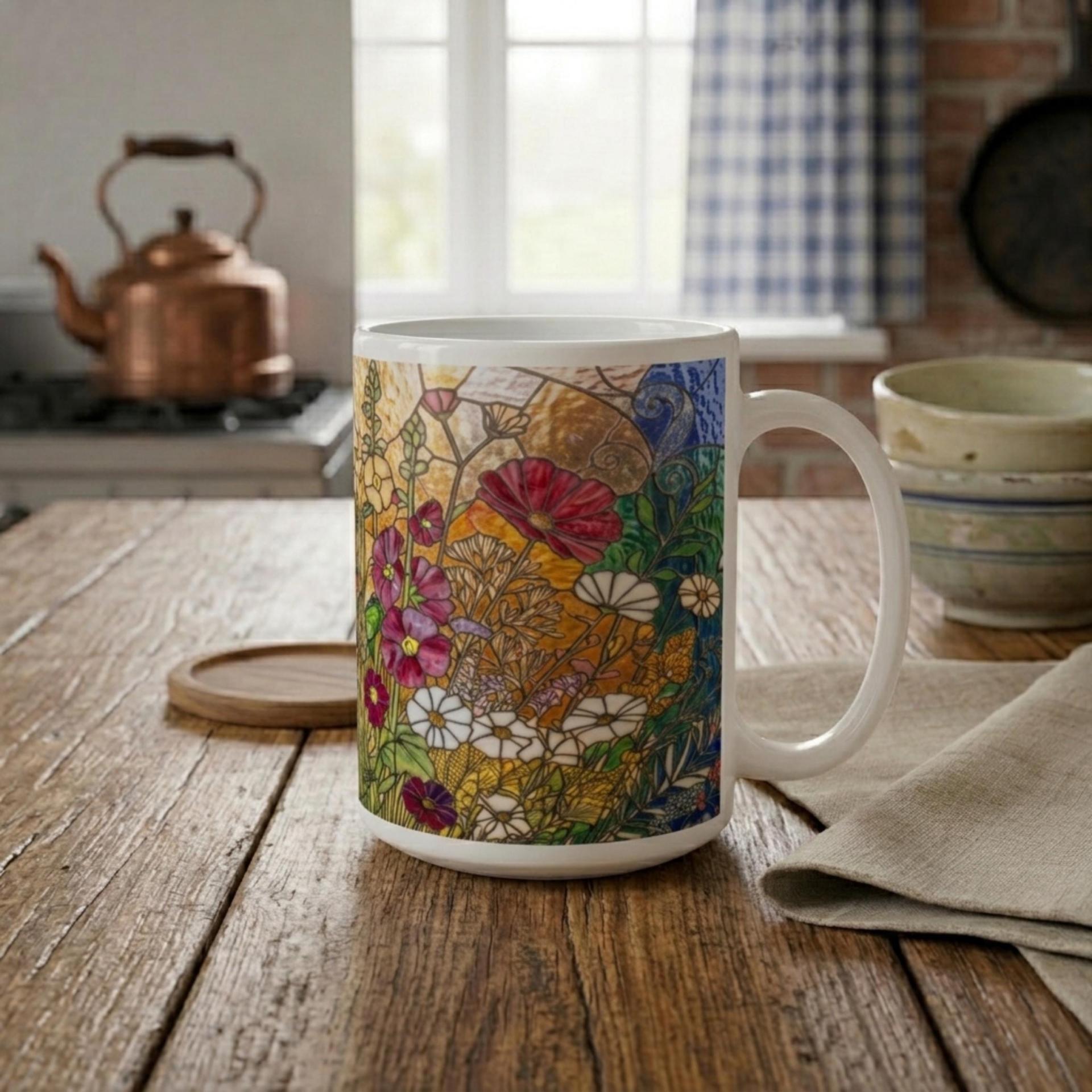 Floral Cups -  Large and Small Ceramic Mugs