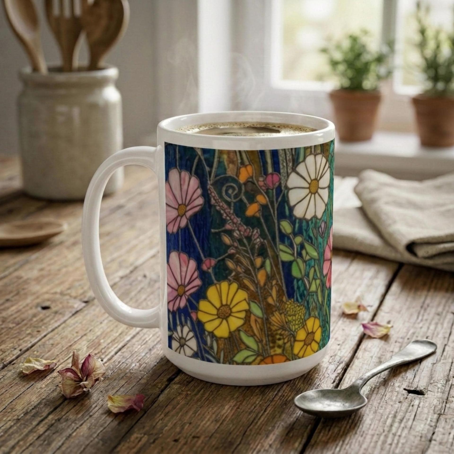 Floral Cups -  Large and Small Ceramic Mugs