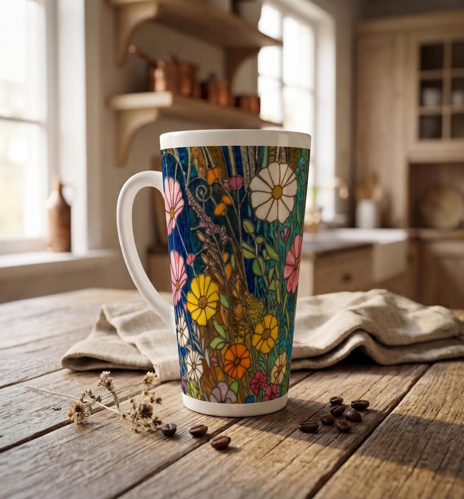 Latte 17oz Ceramic Mug - Coffee or Tea Cup, Extra Tall