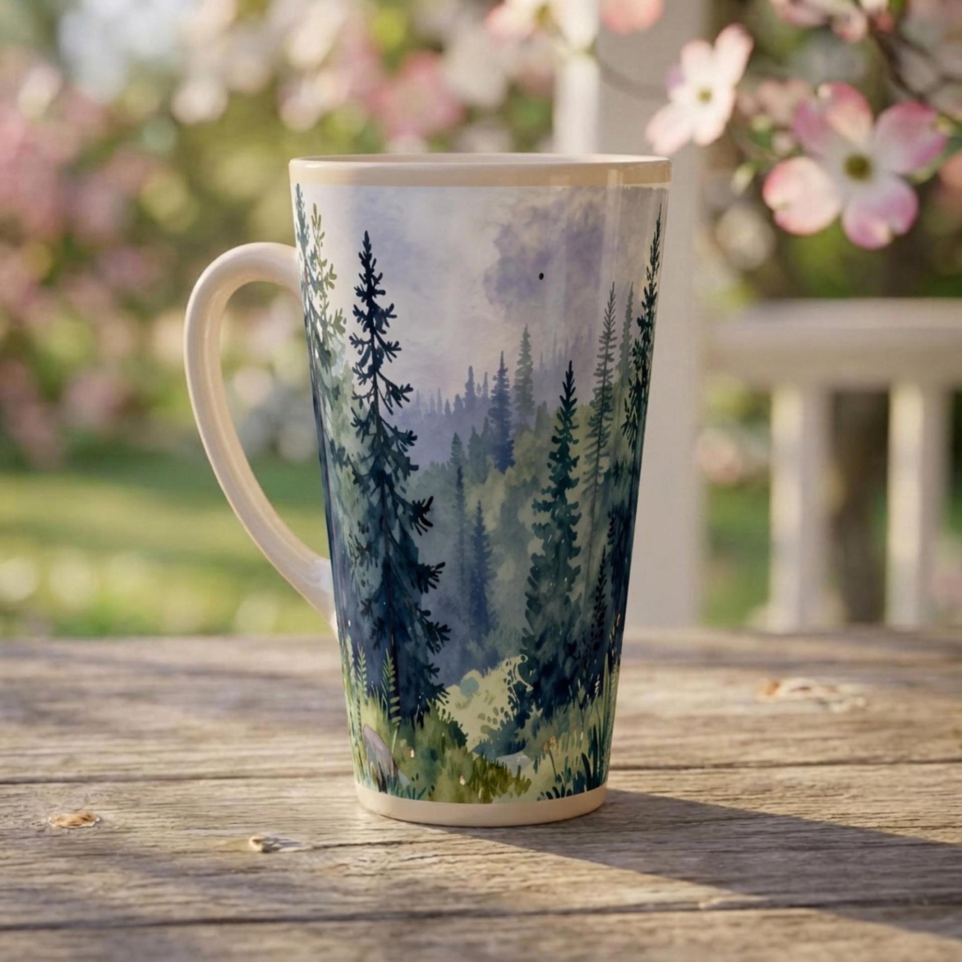 Latte 17oz Ceramic Mug - Coffee or Tea Cup, Extra Tall