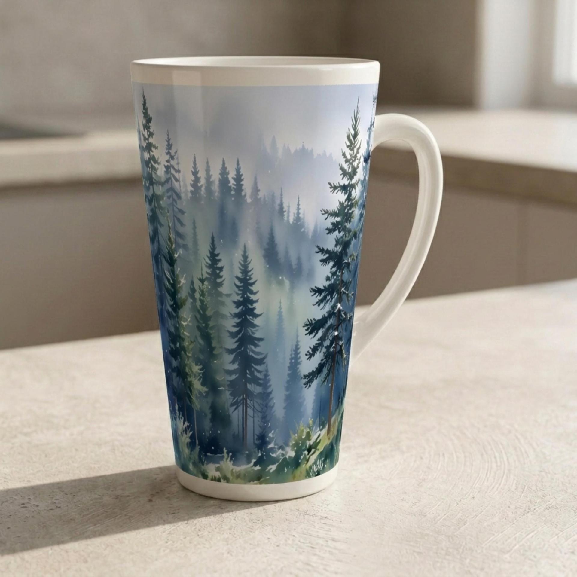 Latte 17oz Ceramic Mug - Coffee or Tea Cup, Extra Tall