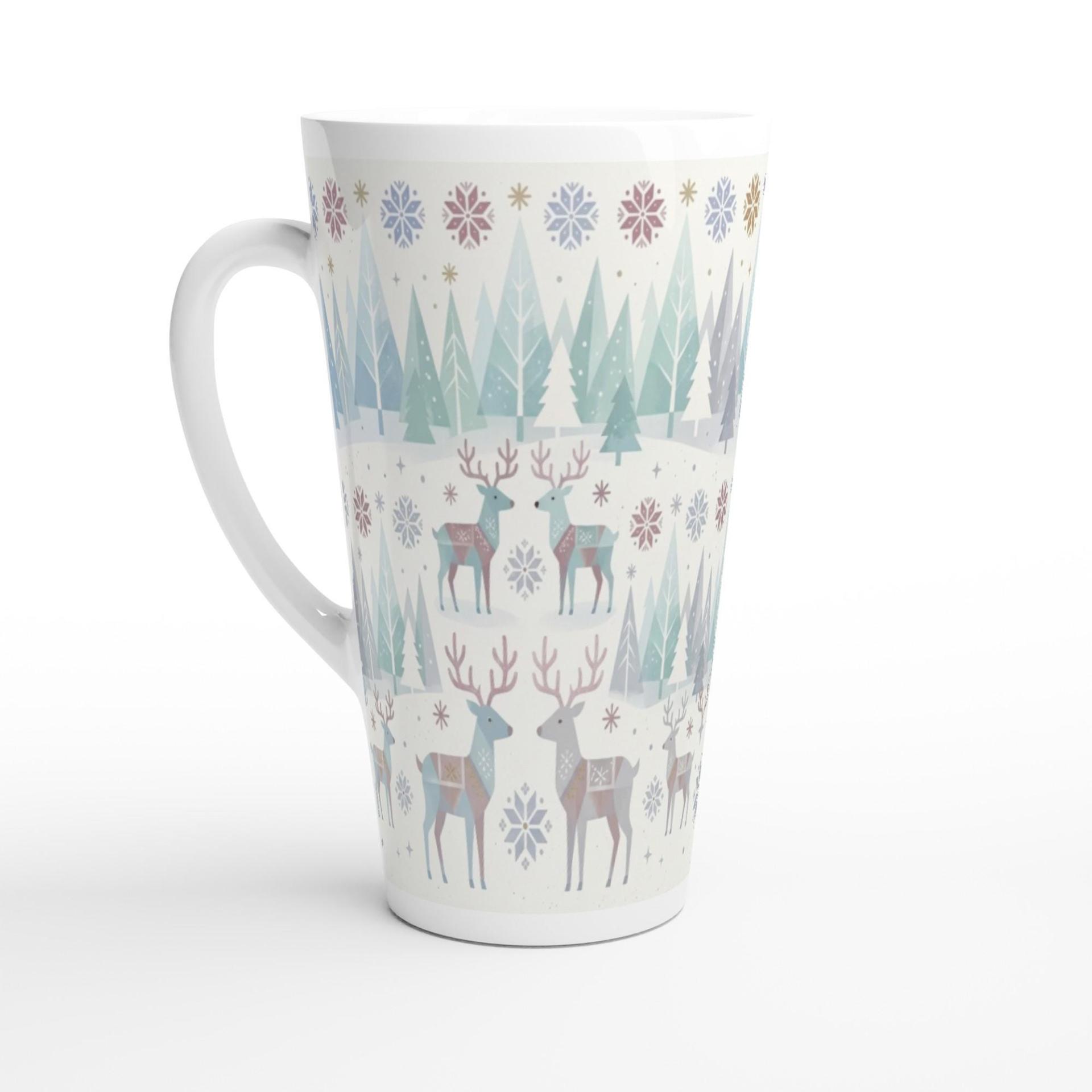 Christmas Mugs, Latte 17oz Ceramic Mug - Coffee or Tea Cup, Extra Tall