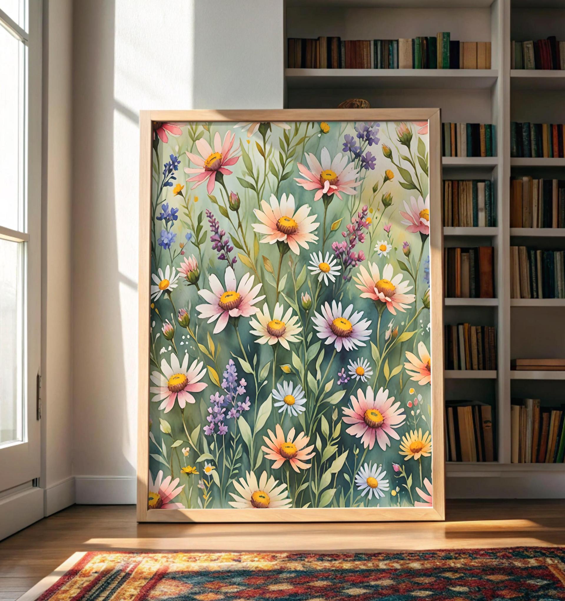 Floral Print - Framed or Unframed - Original Art - Print on Paper
