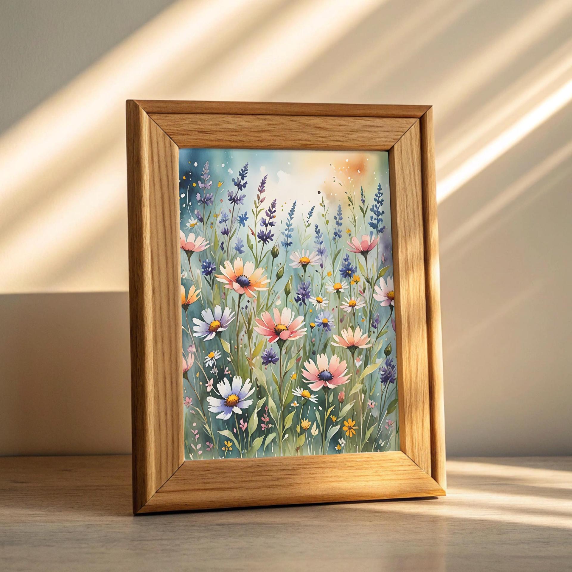 Floral Print - Framed or Unframed - Original Art - Print on Paper