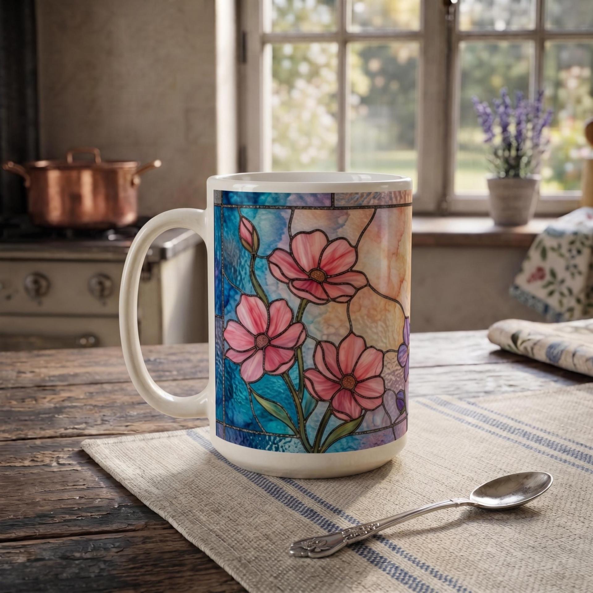 Floral Cups -  Large and Small Ceramic Mugs