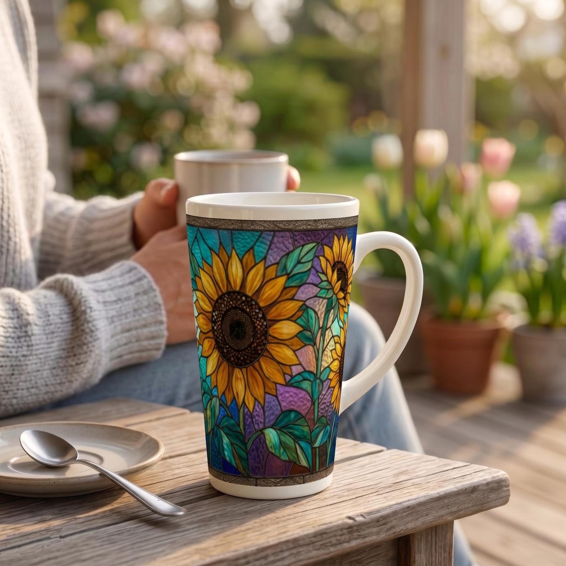 Latte 17oz Ceramic Mug - Coffee or Tea Cup, Extra Tall