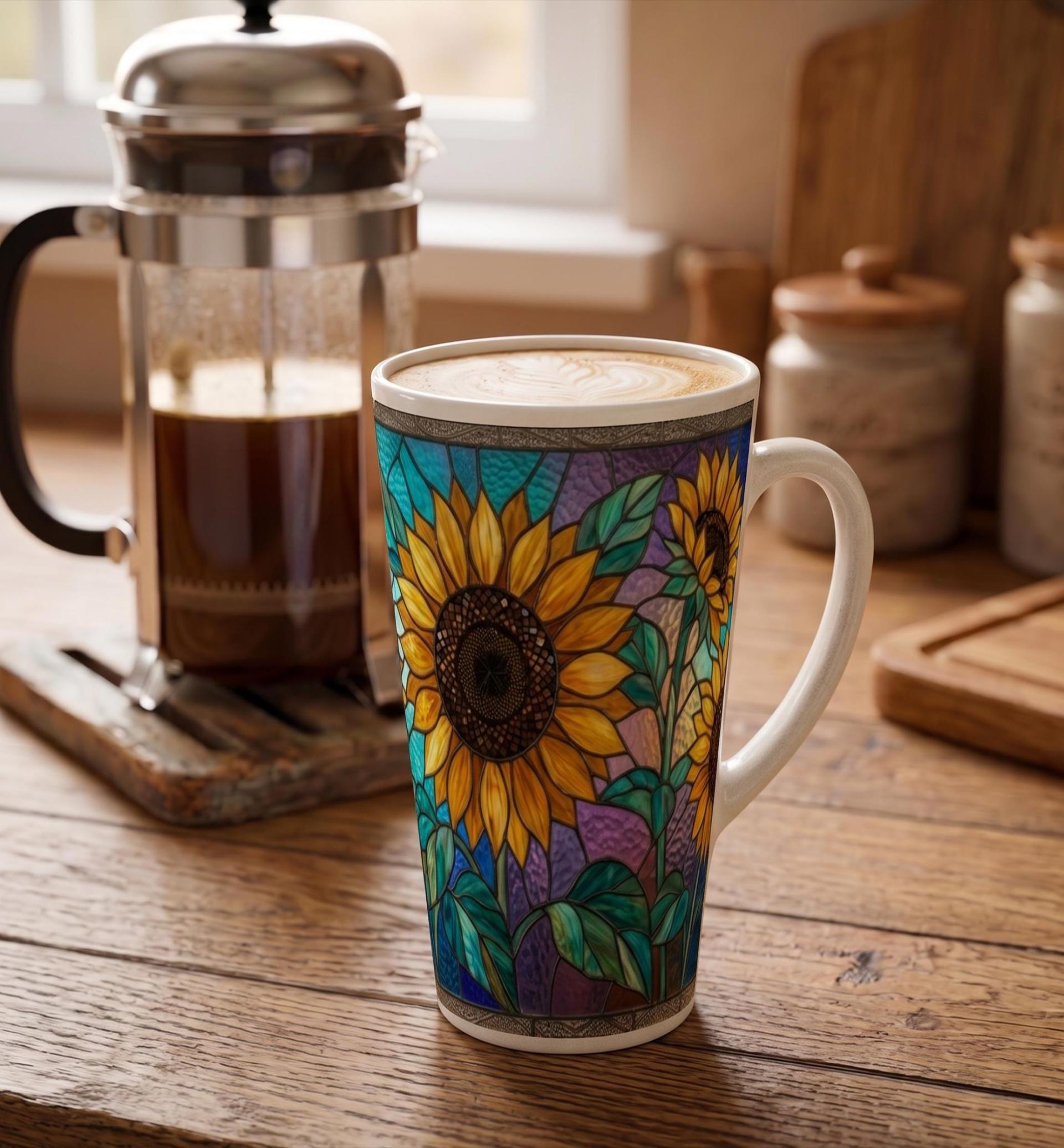 Latte 17oz Ceramic Mug - Coffee or Tea Cup, Extra Tall