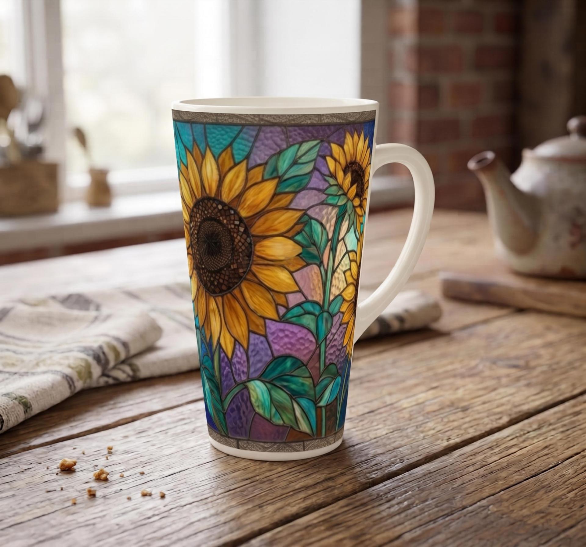 Latte 17oz Ceramic Mug - Coffee or Tea Cup, Extra Tall
