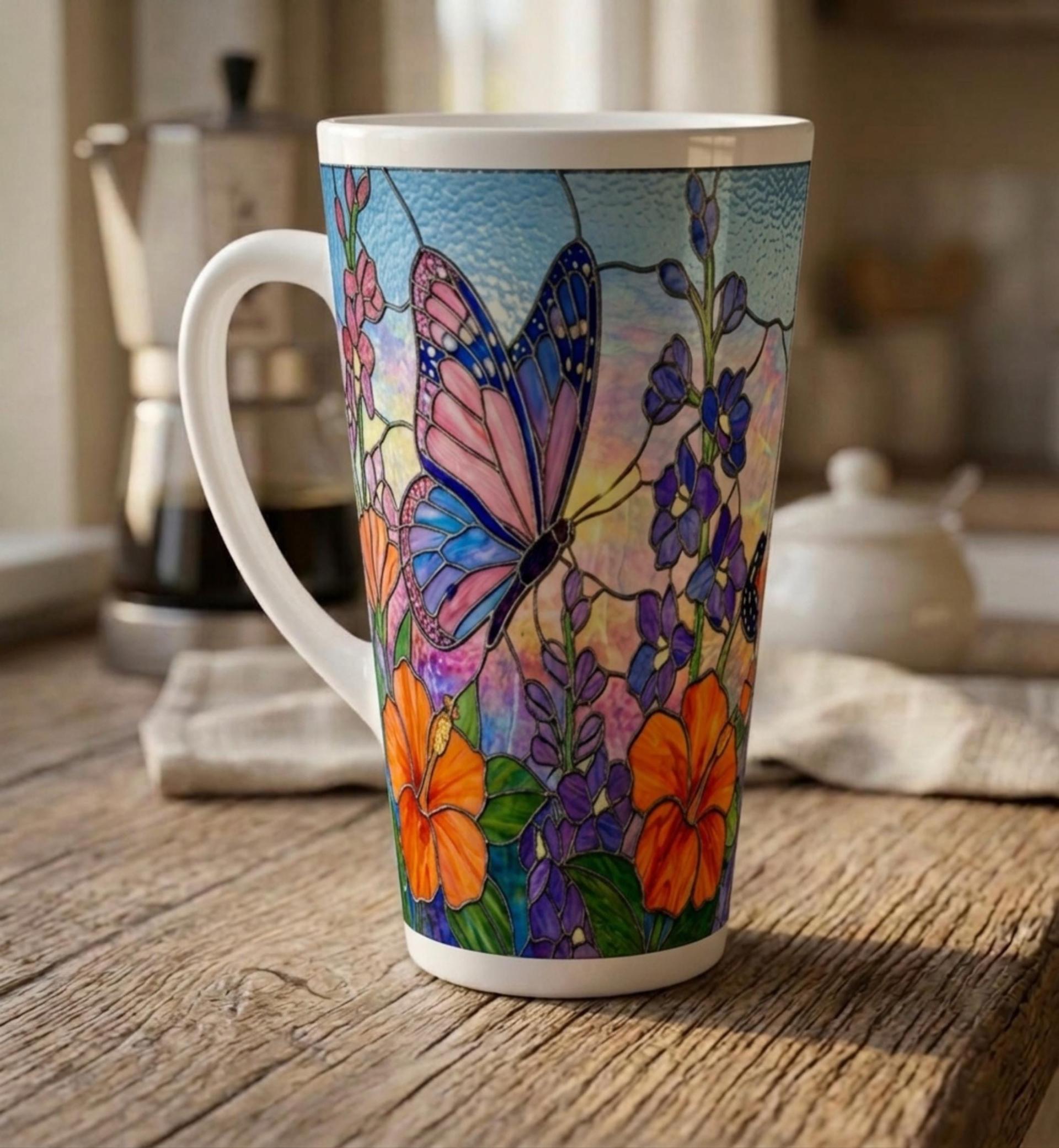 Latte 17oz Ceramic Mug - Coffee or Tea Cup, Extra Tall