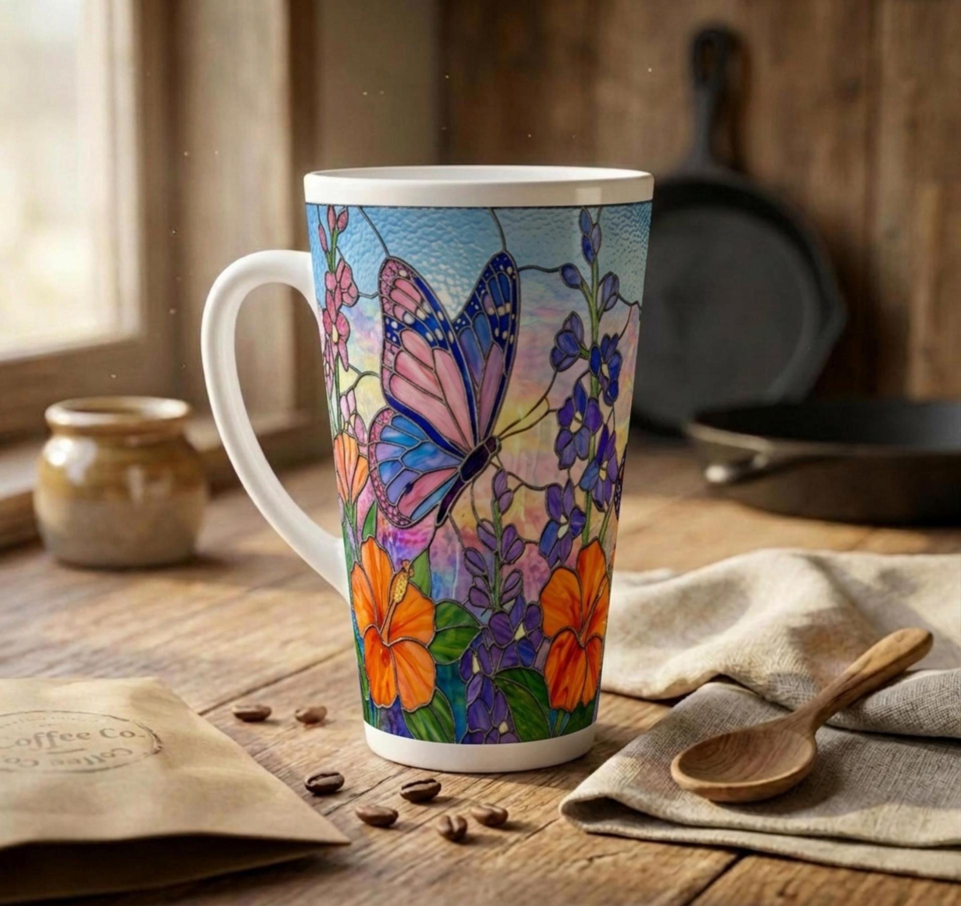 Latte 17oz Ceramic Mug - Coffee or Tea Cup, Extra Tall