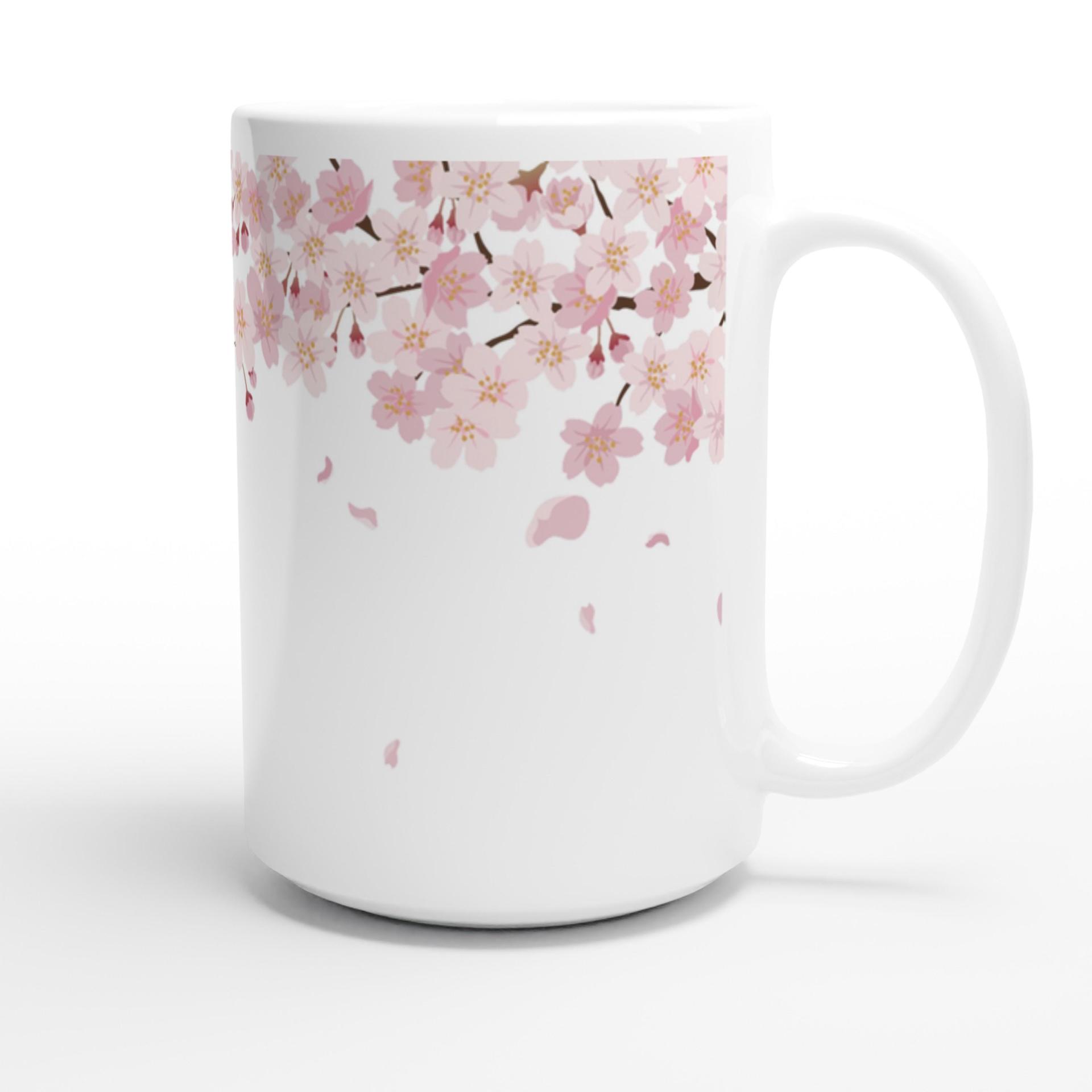 Floral Cups Set - Cherry Blossom, Large and Small Mug Set