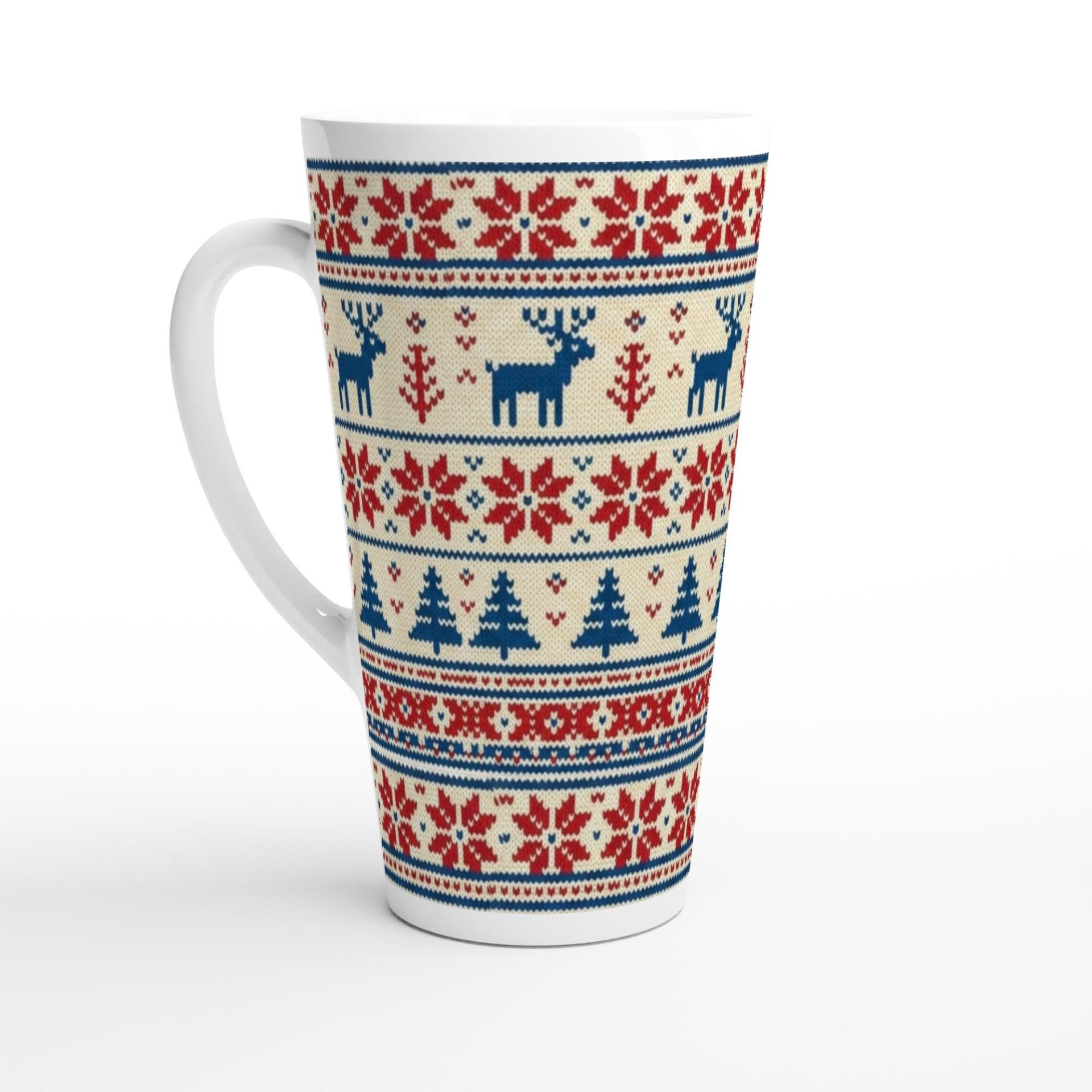Christmas Mugs, Latte 17oz Ceramic Mug - Coffee or Tea Cup, Extra Tall