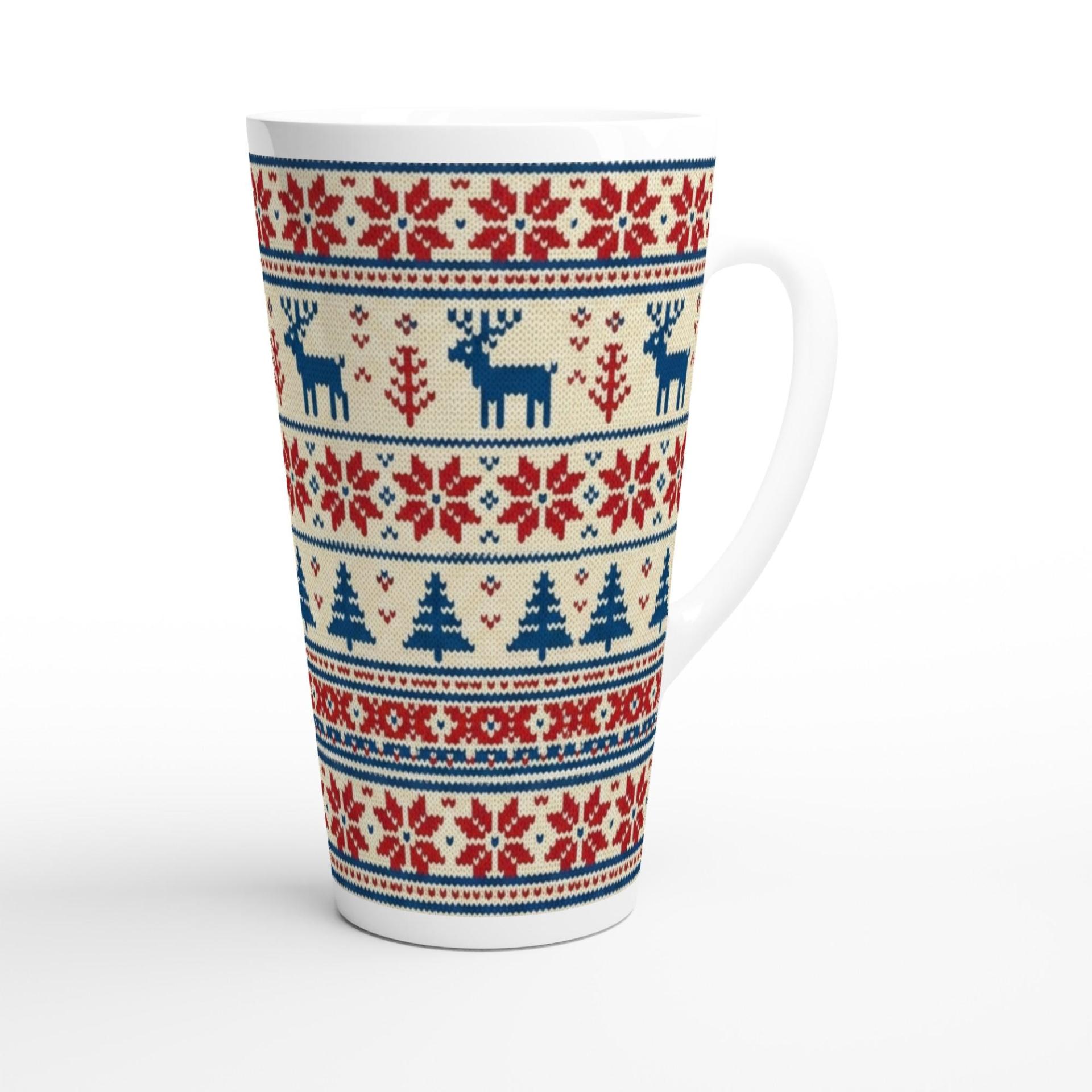 Christmas Mugs, Latte 17oz Ceramic Mug - Coffee or Tea Cup, Extra Tall