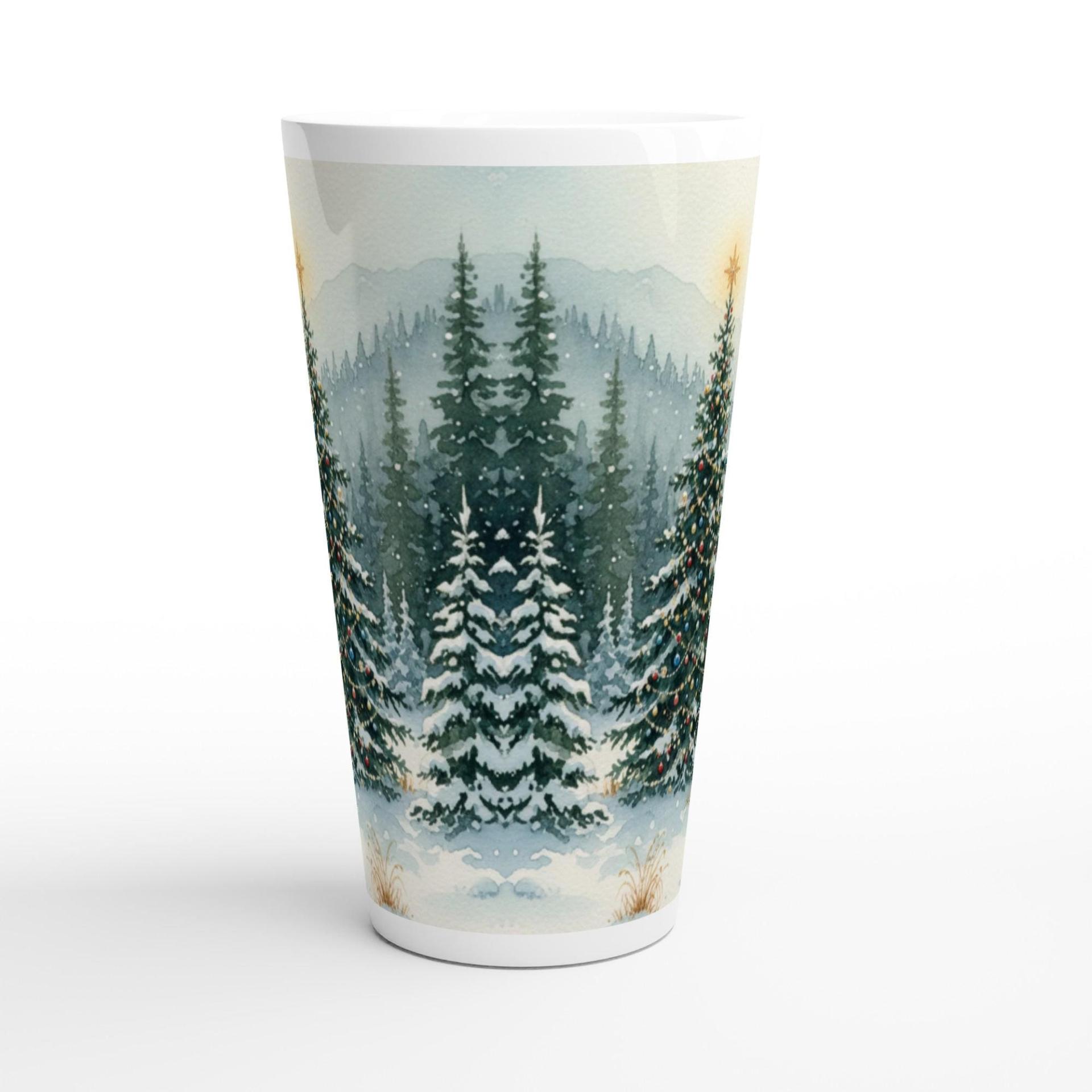 Christmas Mugs, Latte 17oz Ceramic Mug - Coffee or Tea Cup, Extra Tall