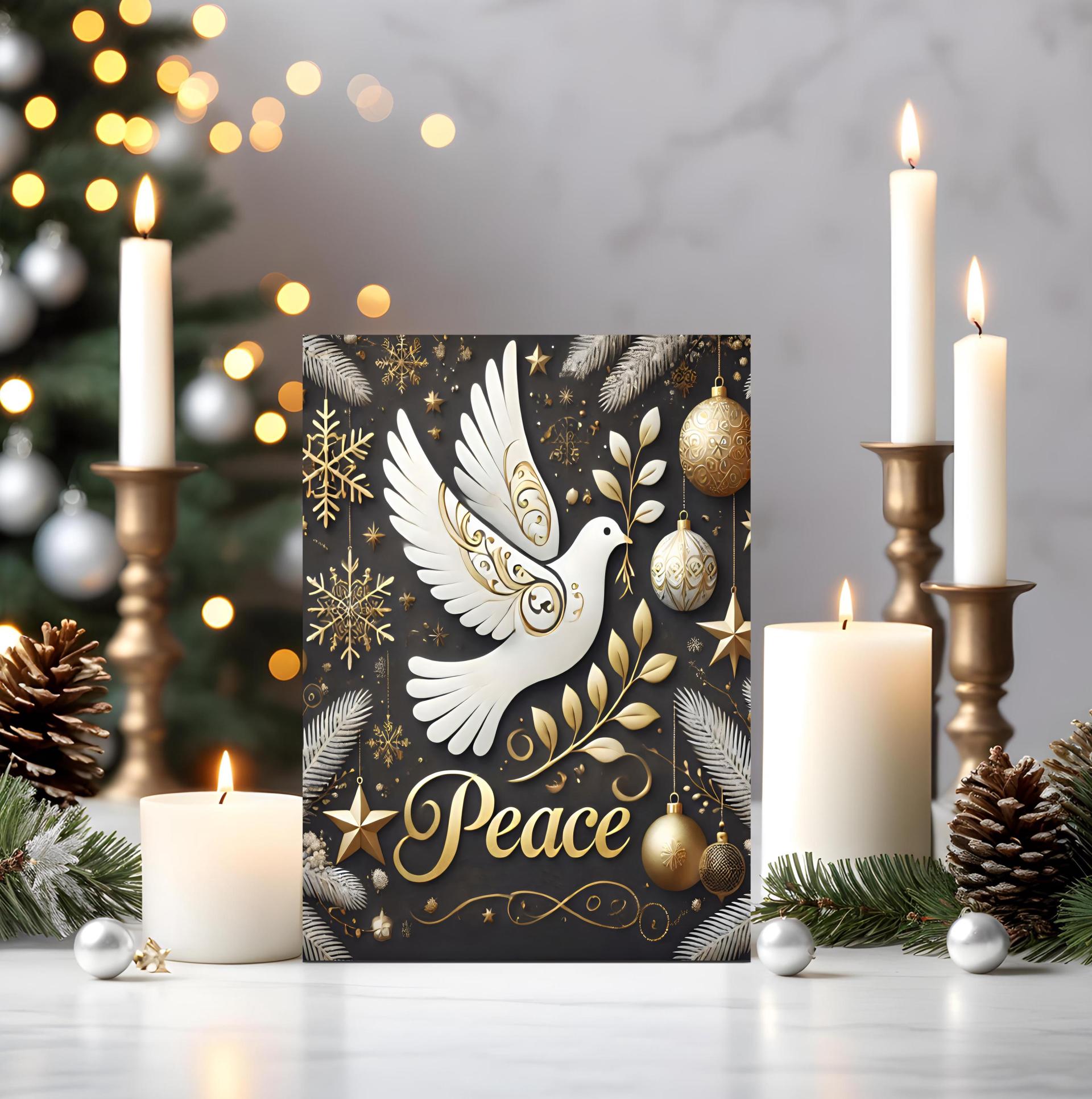 Dove of Peace - Christmas Card - Bulk Pack of Christmas Greeting Cards