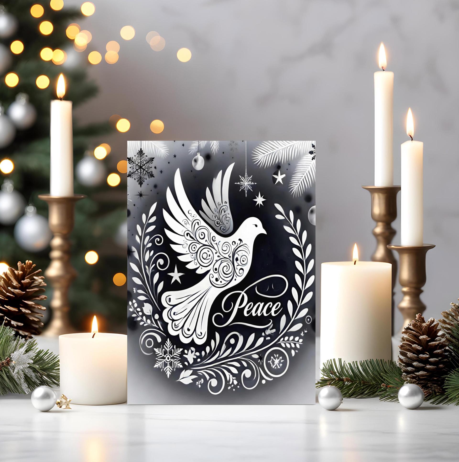Dove of Peace - Christmas Card - Single or Bulk Pack of Christmas Greeting Cards