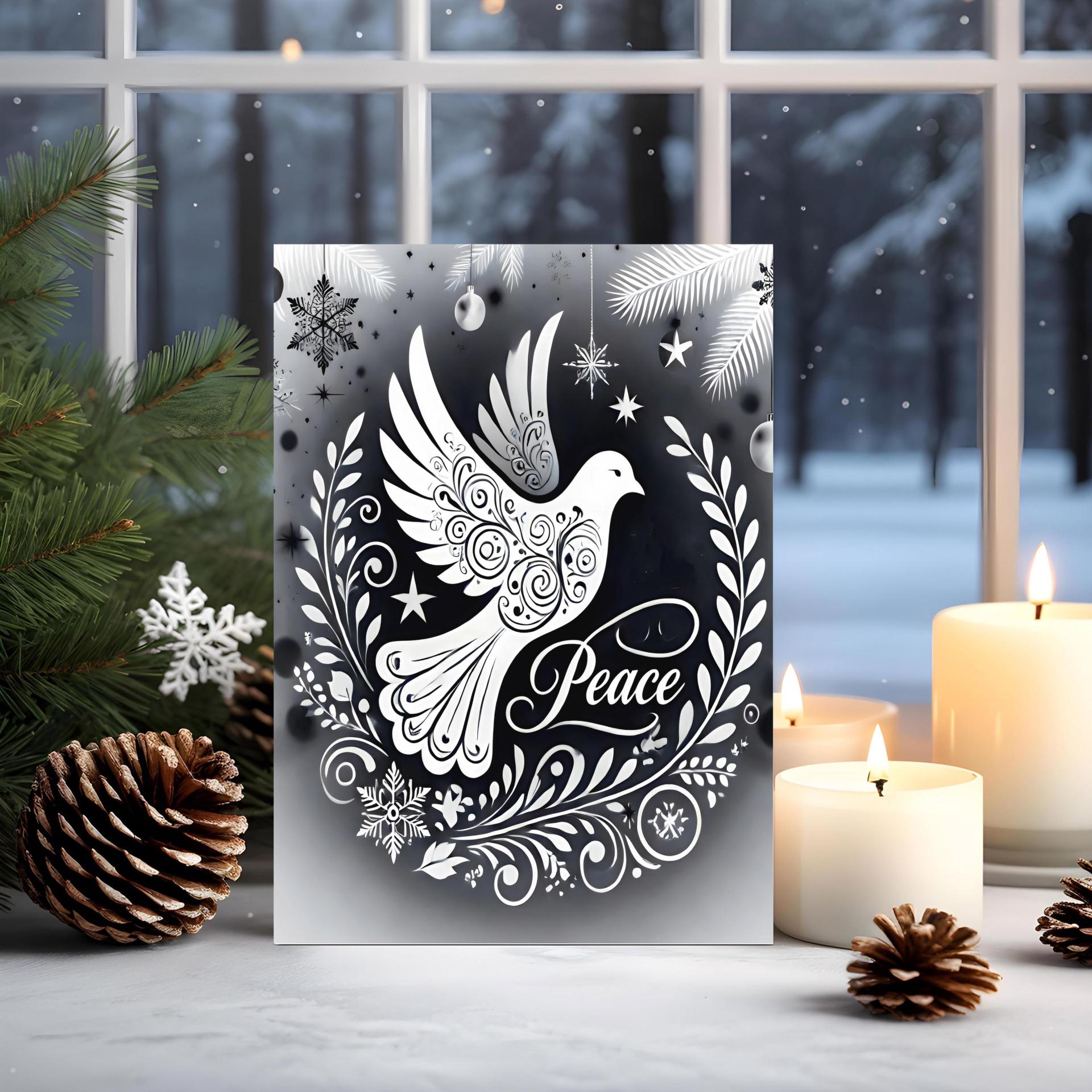 Dove of Peace - Christmas Card - Single or Bulk Pack of Christmas Greeting Cards