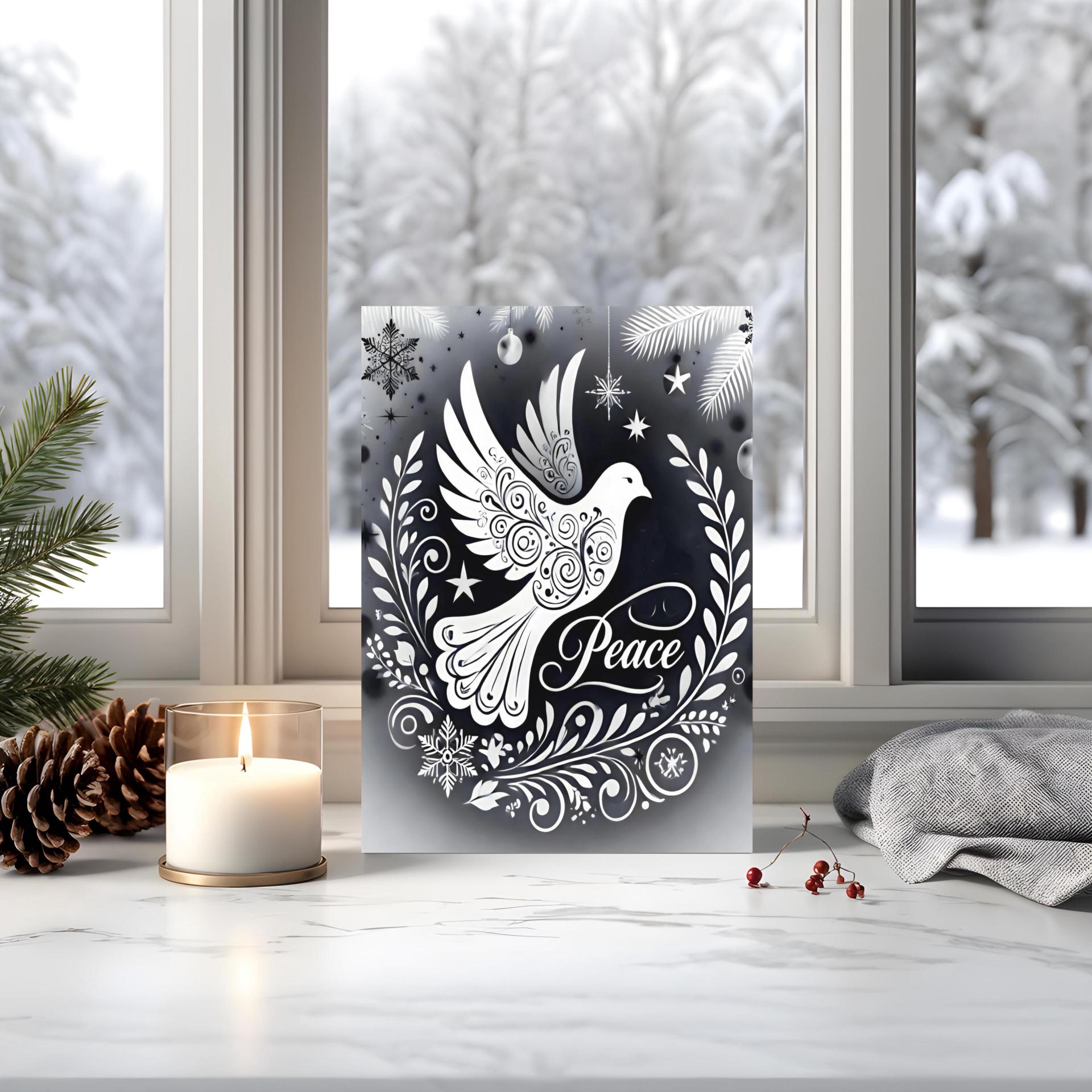 Dove of Peace - Christmas Card - Single or Bulk Pack of Christmas Greeting Cards