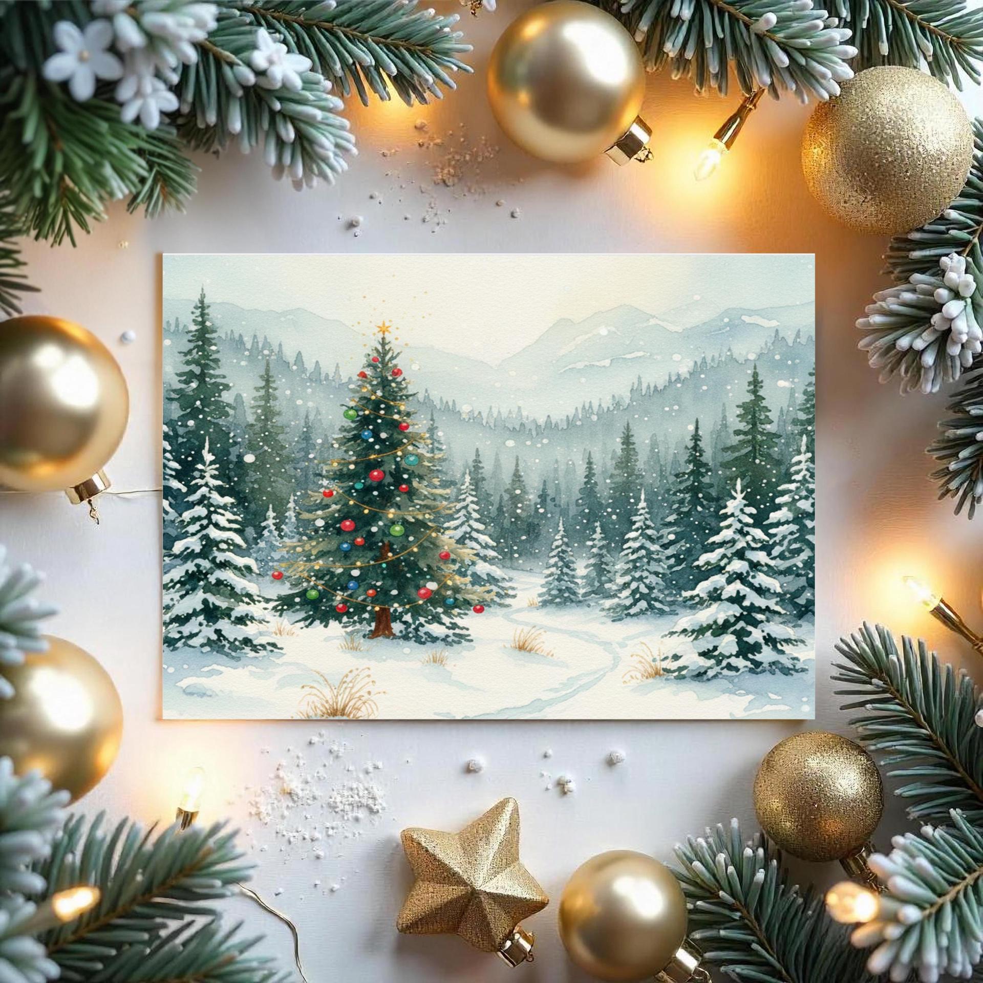 Christmas Gift Cards, Large Note Card, Money Card