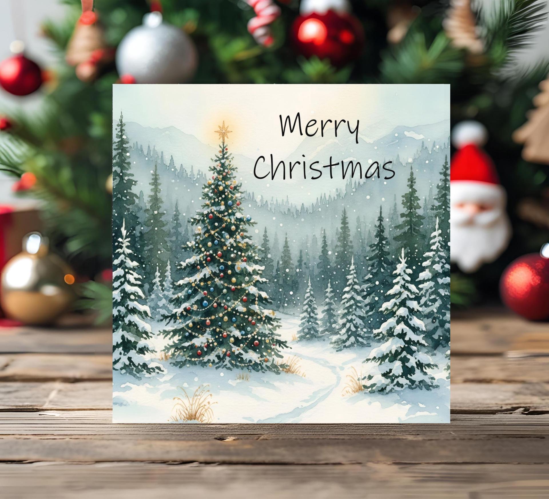 Christmas Gift Cards, Large Note Card, Money Card