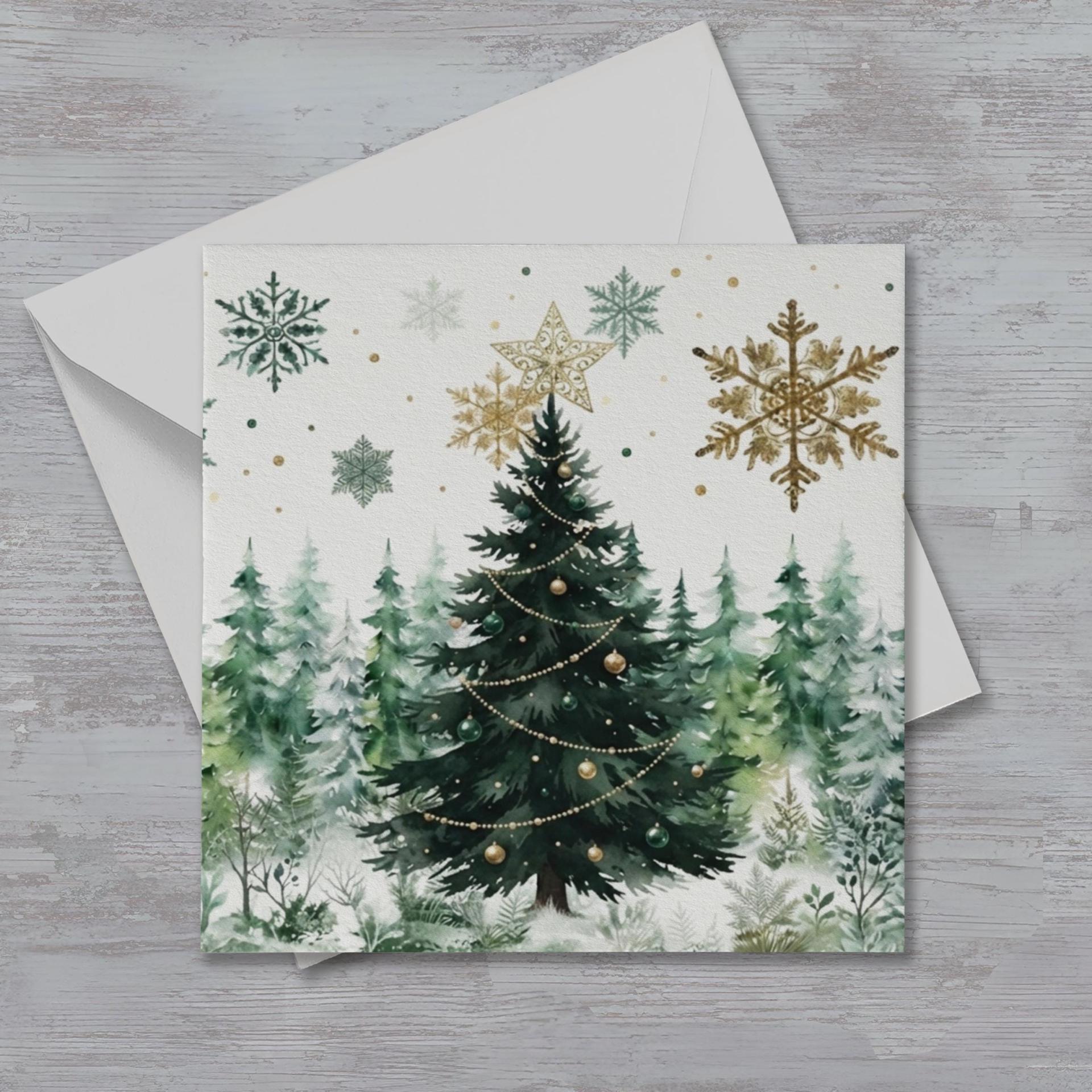 Christmas Gift Cards, Large Note Card, Money Card