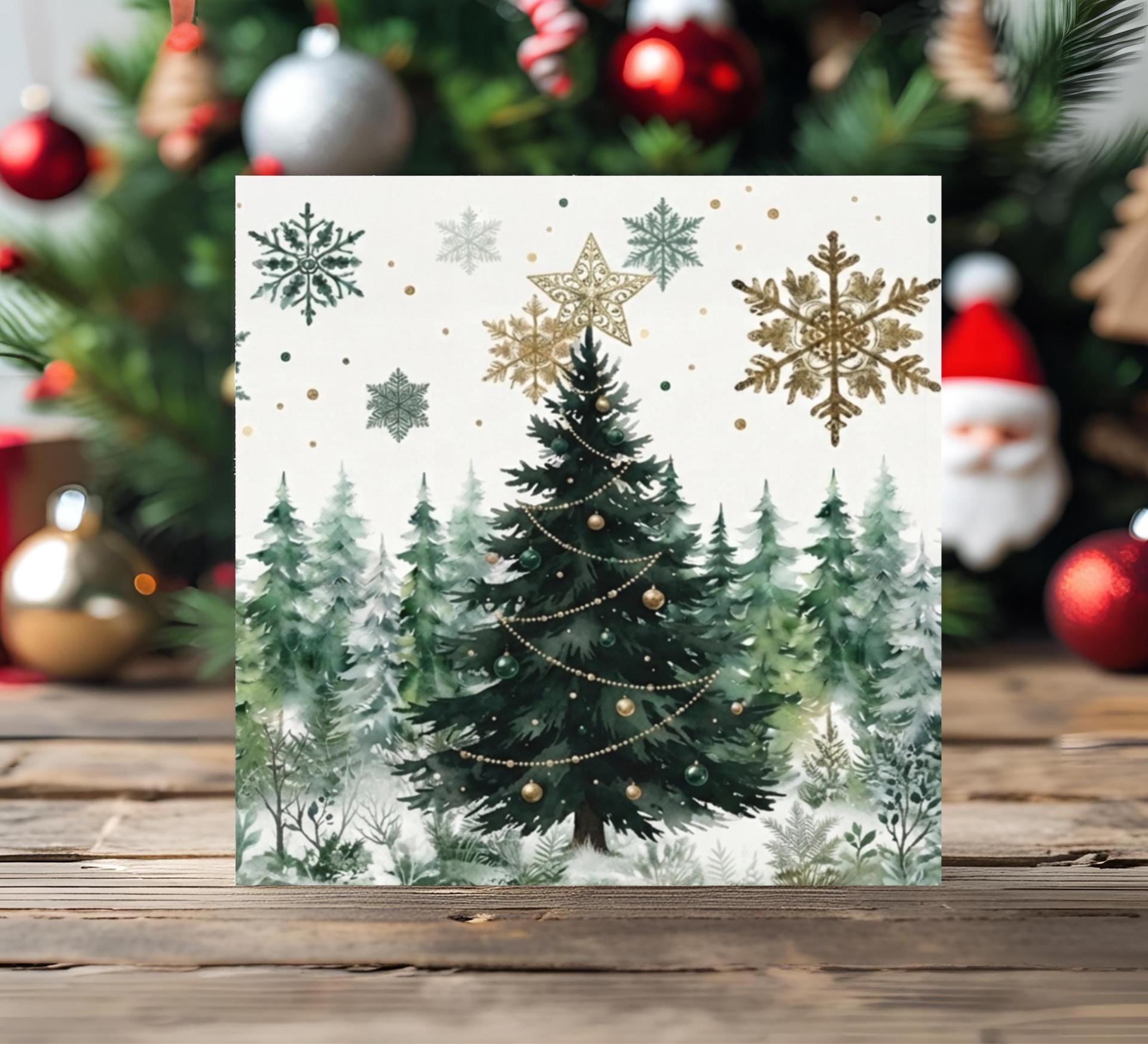 Christmas Gift Cards, Large Note Card, Money Card