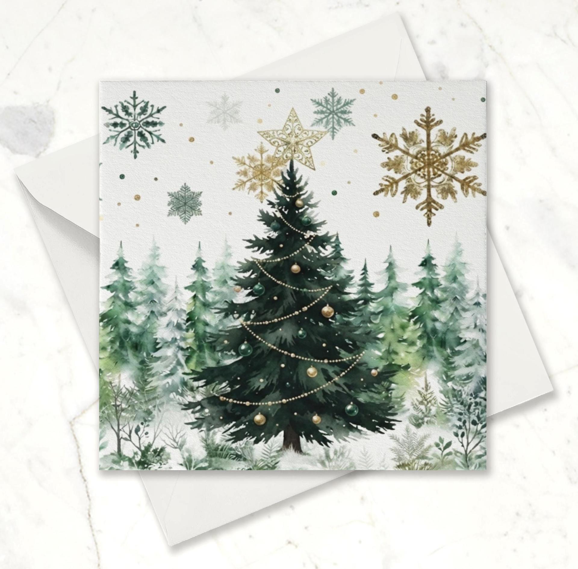 Christmas Gift Cards, Large Note Card, Money Card