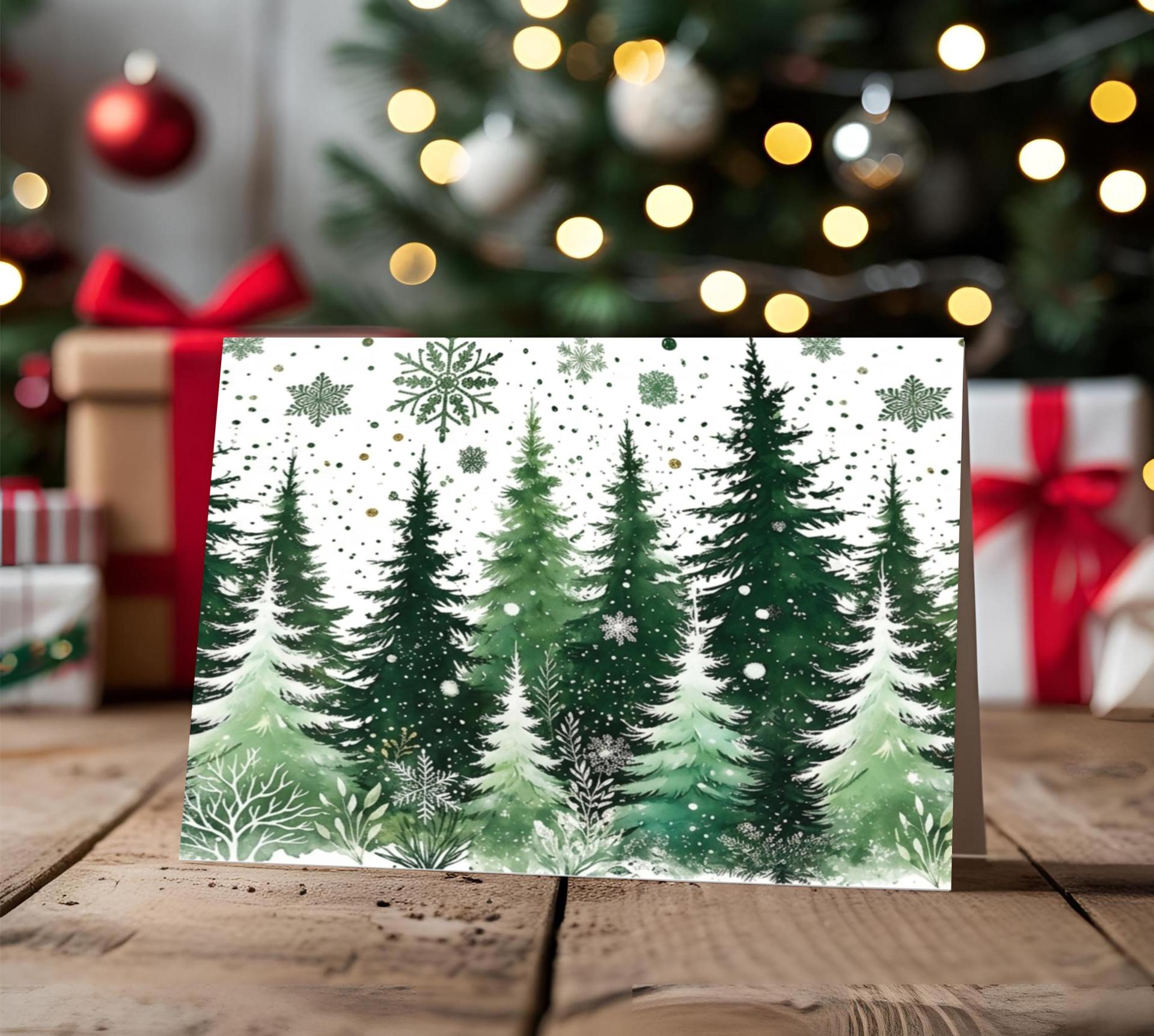 Christmas Gift Cards, Large Note Card, Money Card
