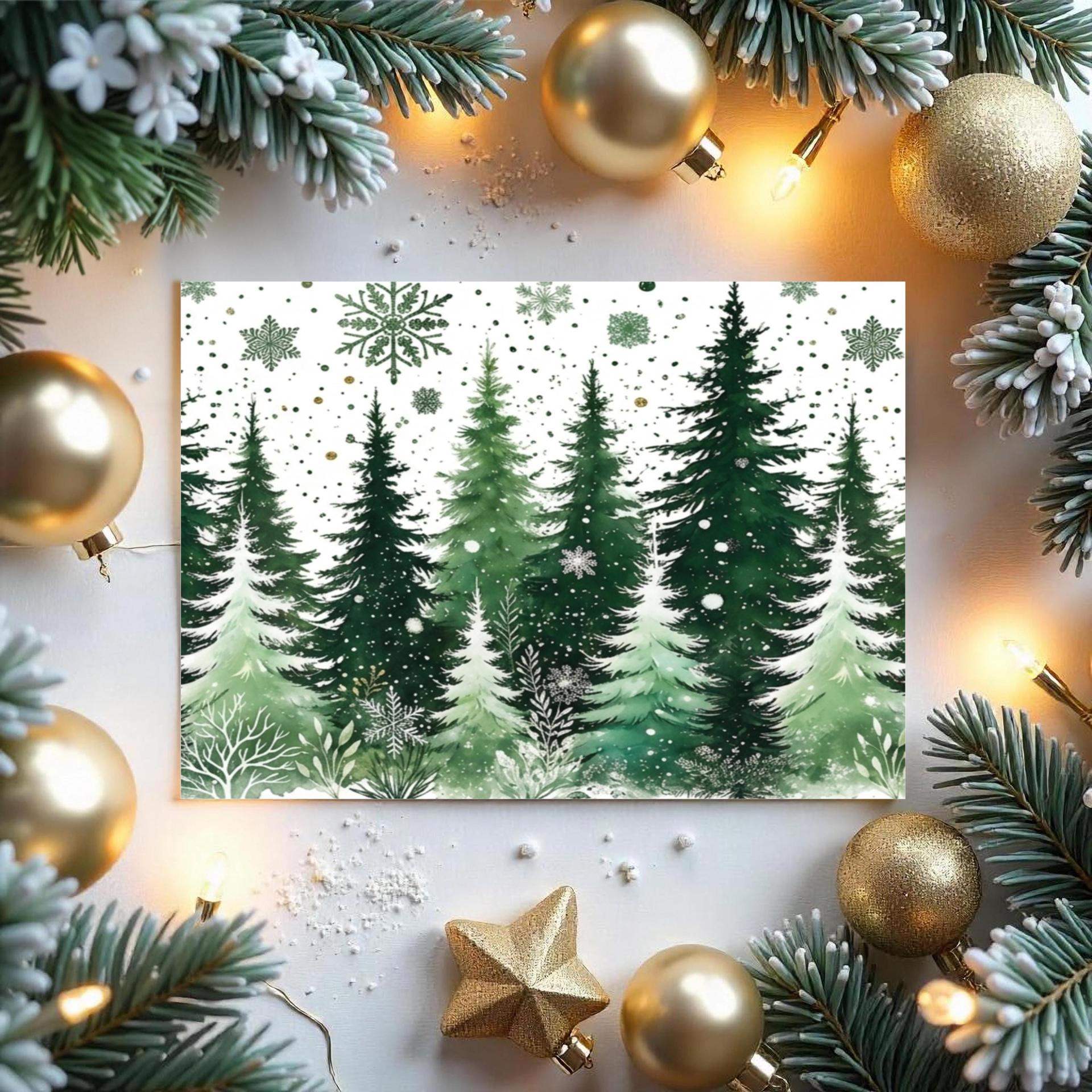 Christmas Gift Cards, Large Note Card, Money Card