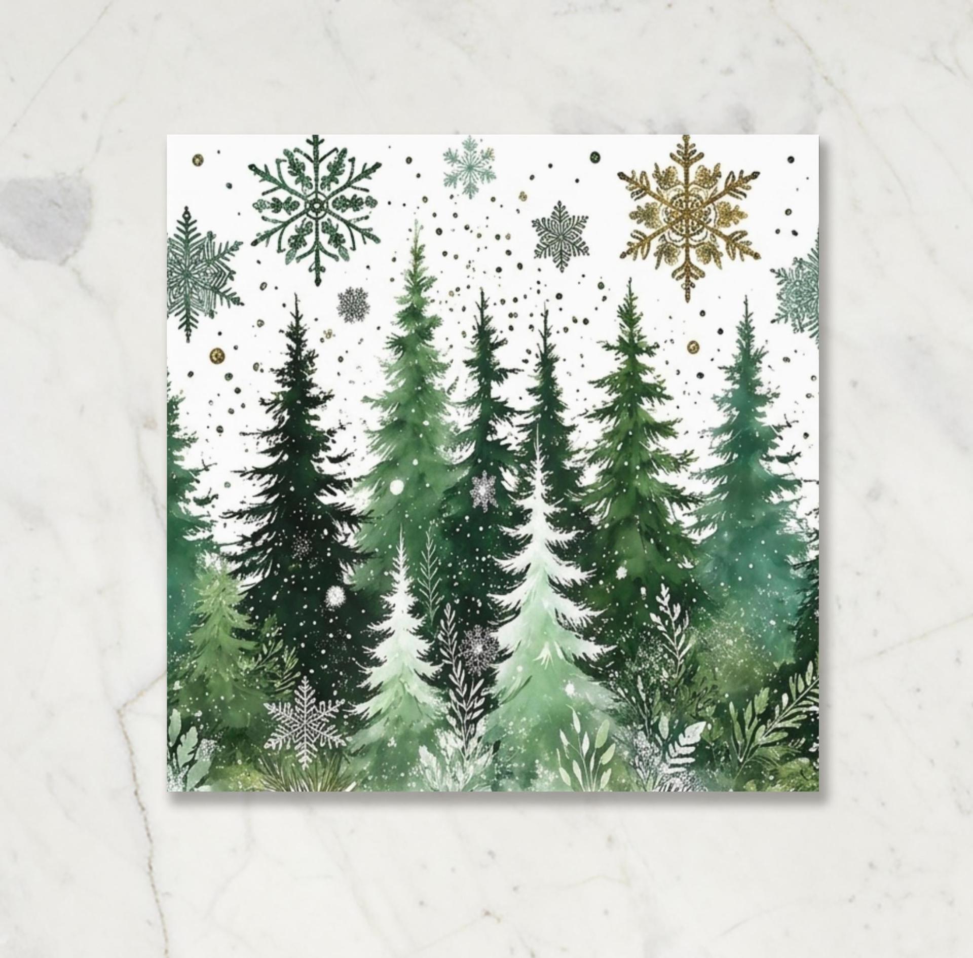 Christmas Gift Cards, Large Note Card, Money Card