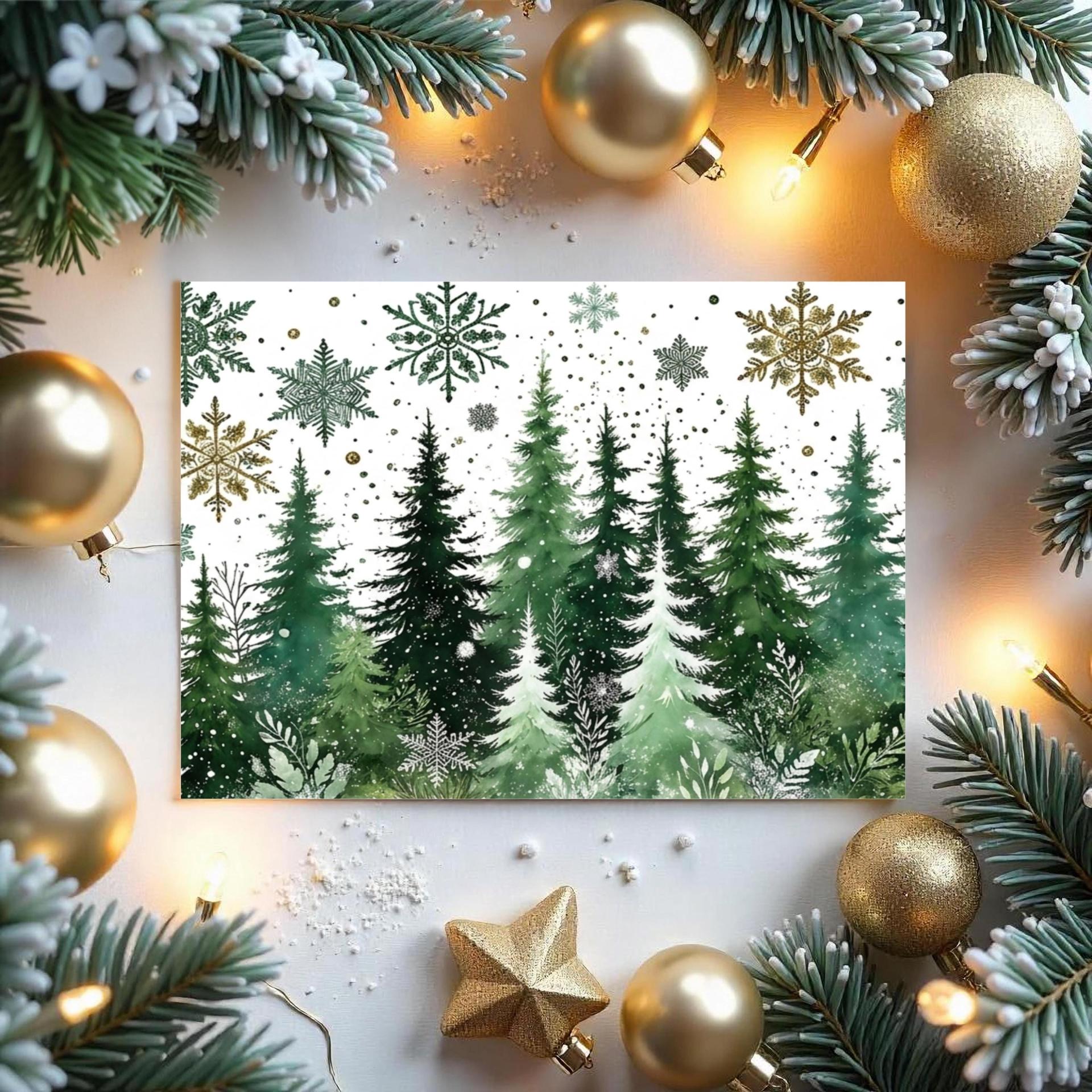 Christmas Gift Cards, Large Note Card, Money Card