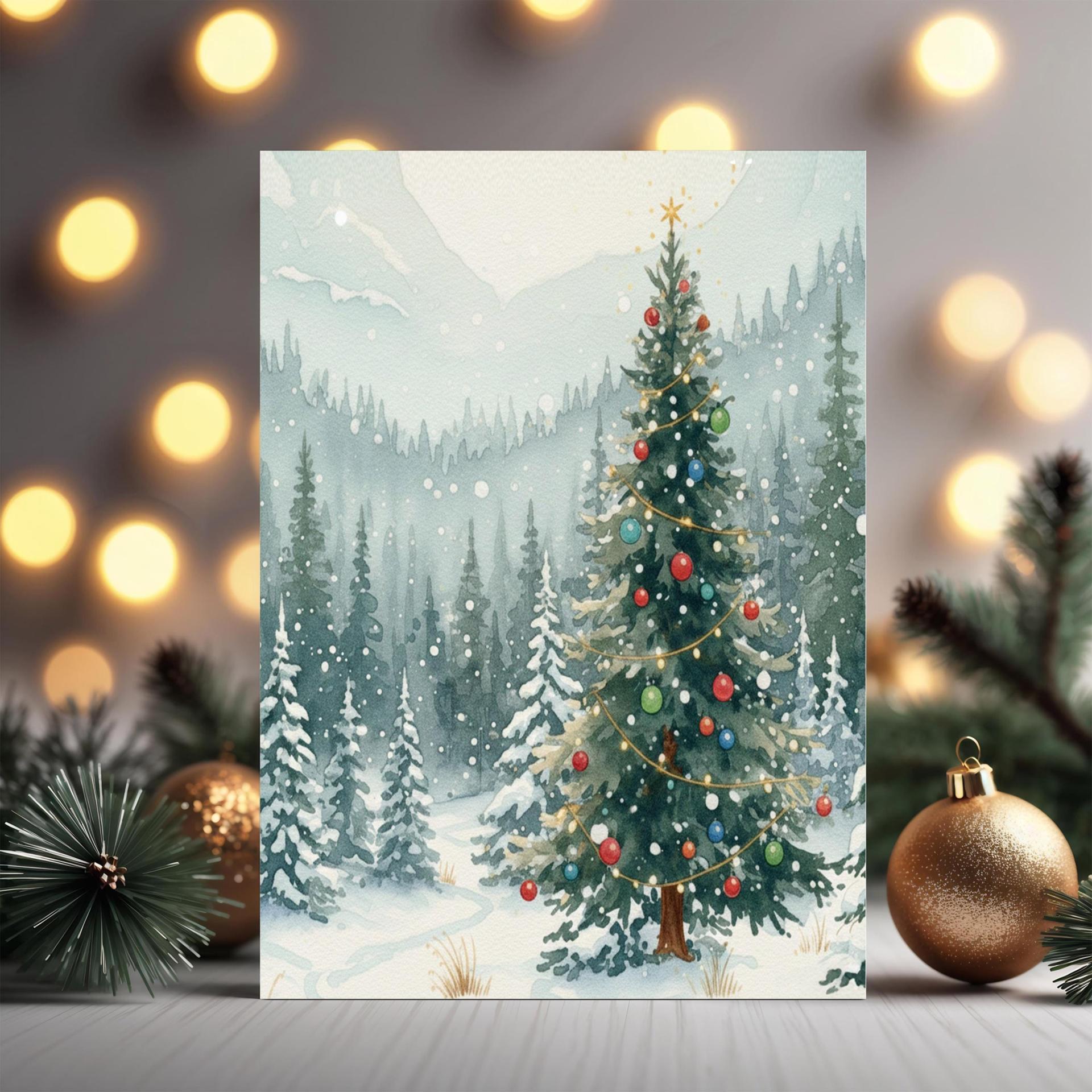 Christmas Gift Cards, Large Note Card, Money Card