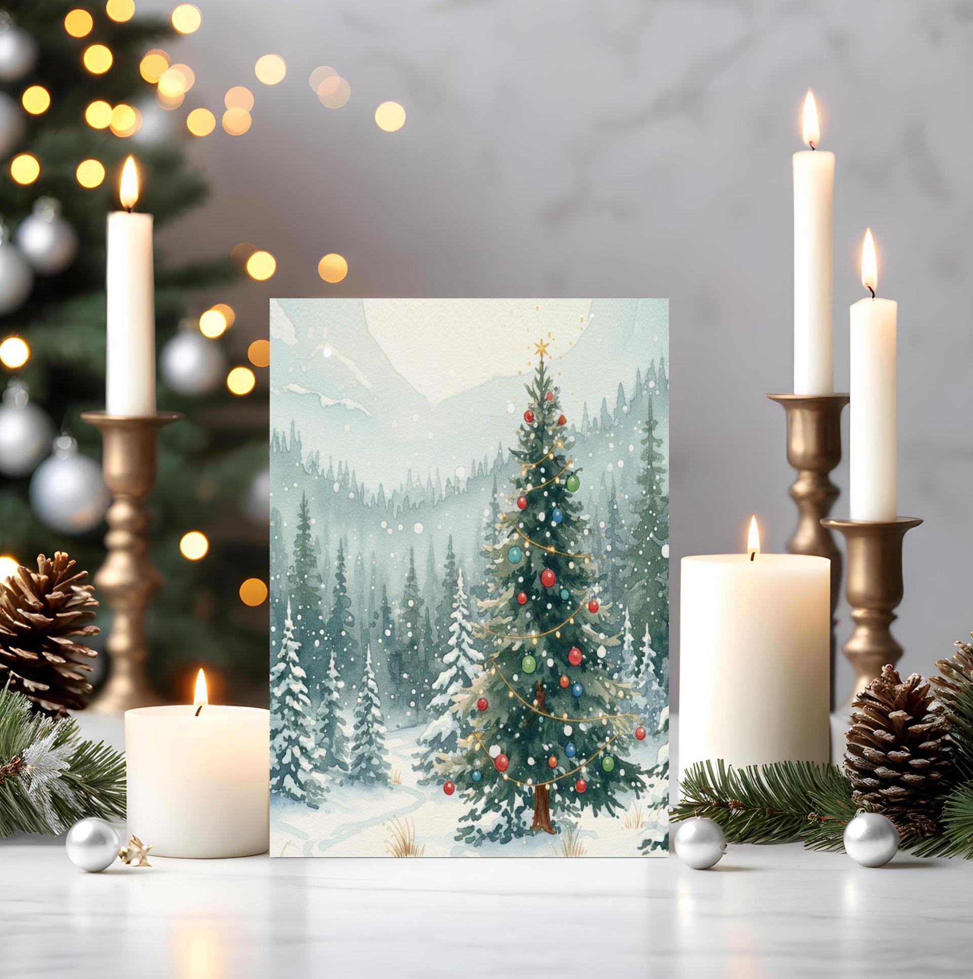 Christmas Gift Cards, Large Note Card, Money Card