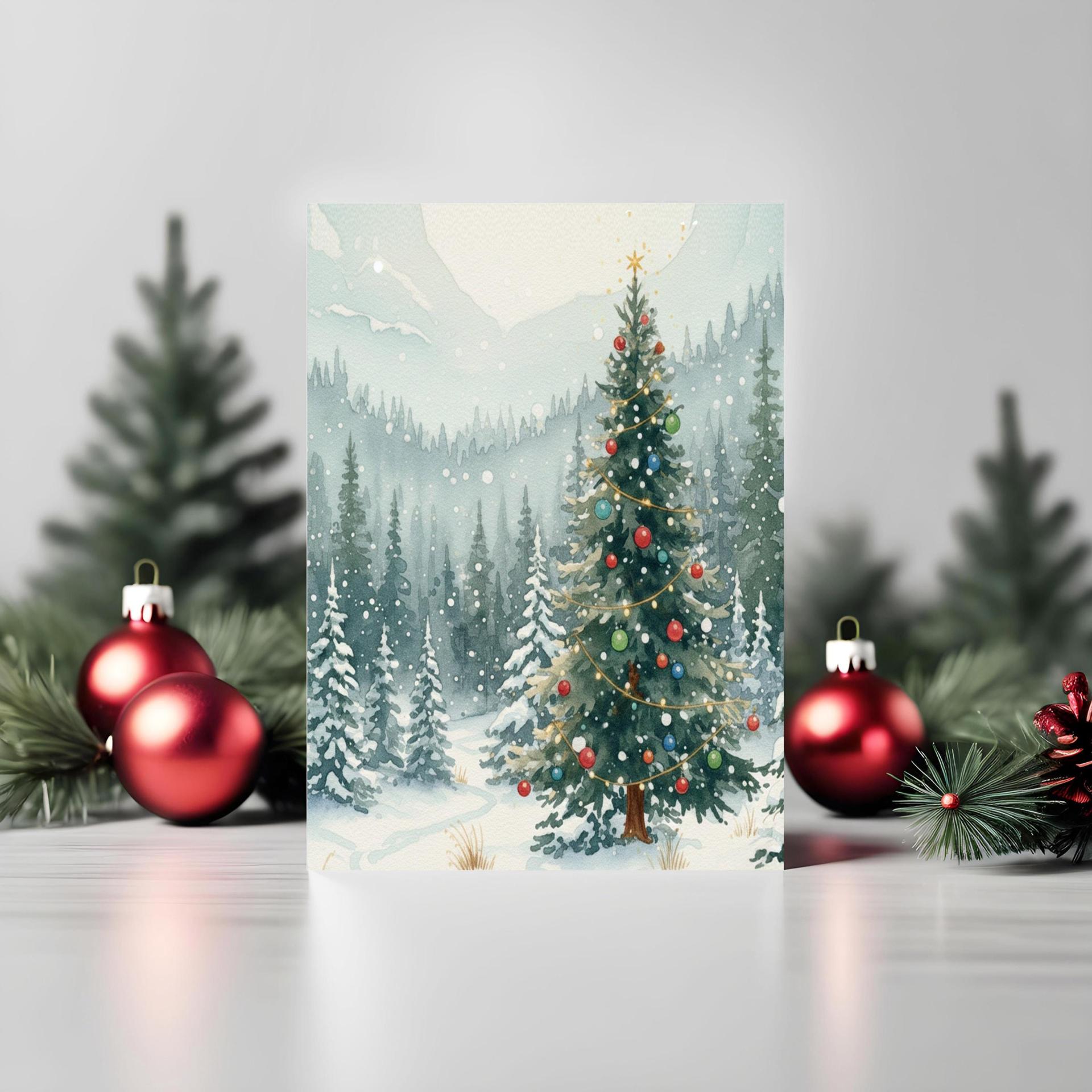 Christmas Gift Cards, Large Note Card, Money Card