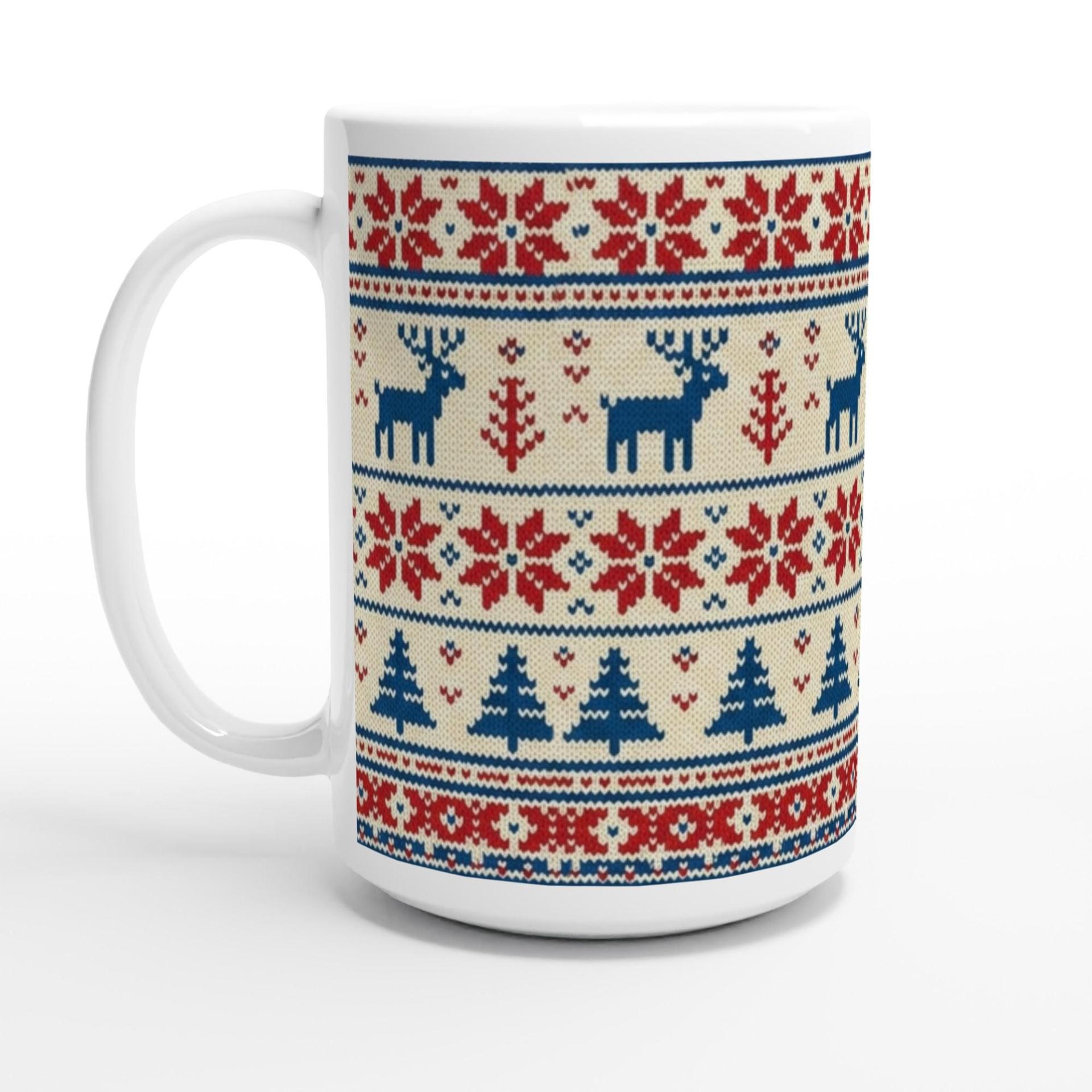 Christmas Mugs Set, Holiday Cup Set - Large and Small Cups